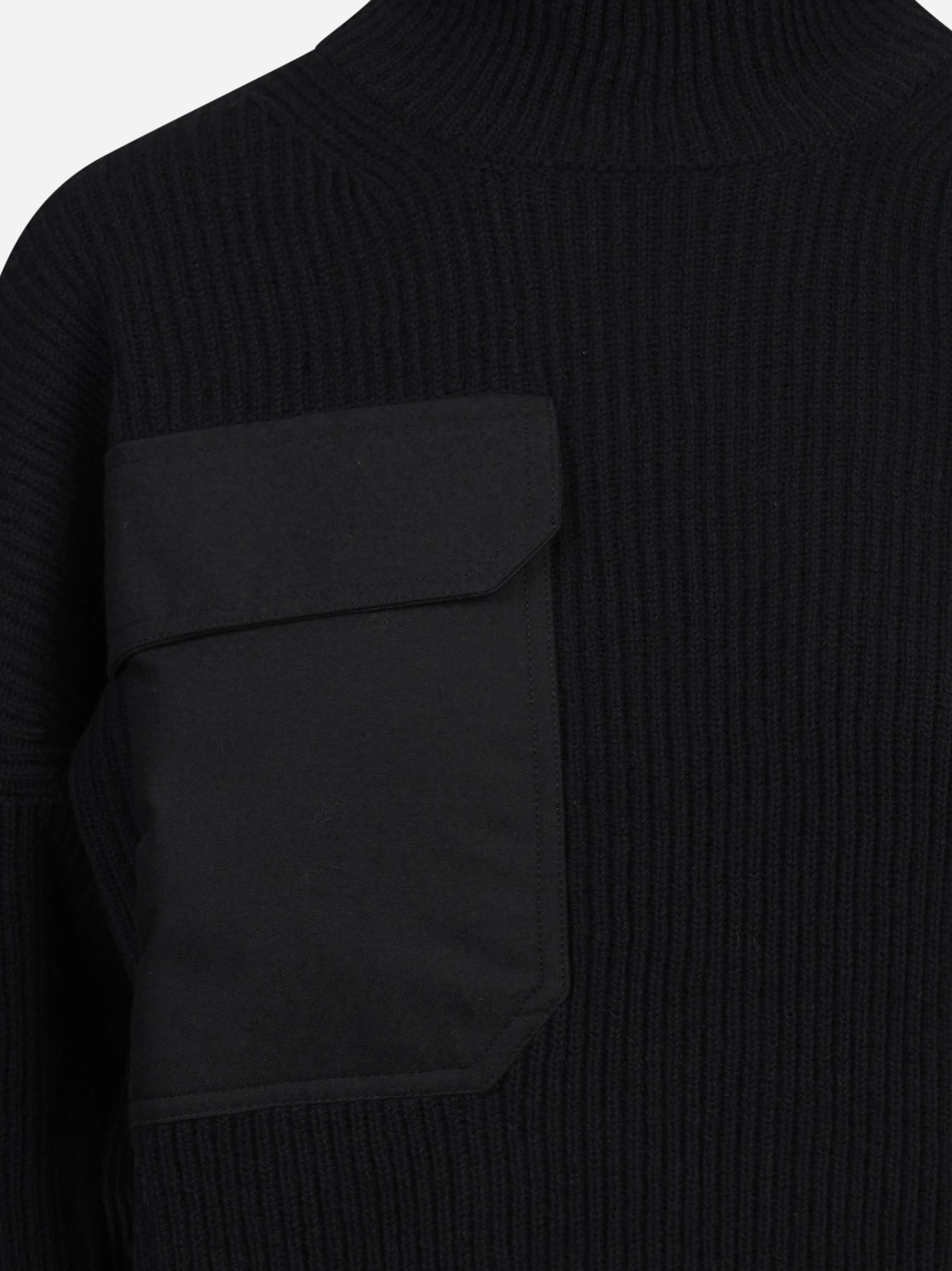 Maglia collo alto regular-fit nera DONDUP – immagine 3 di 3