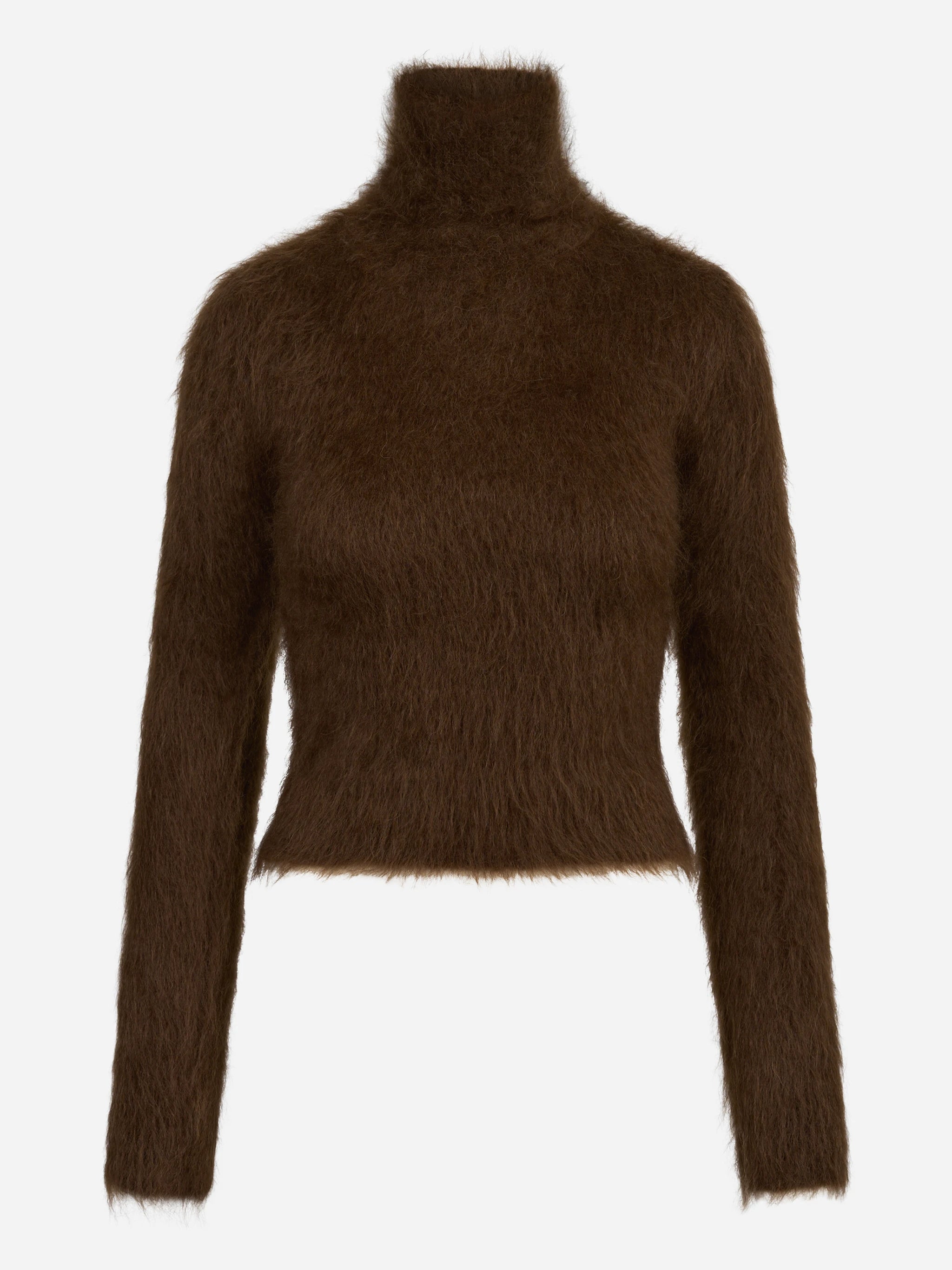 Maglia collo alto slim-fit marrone DONDUP – immagine 1 di 3