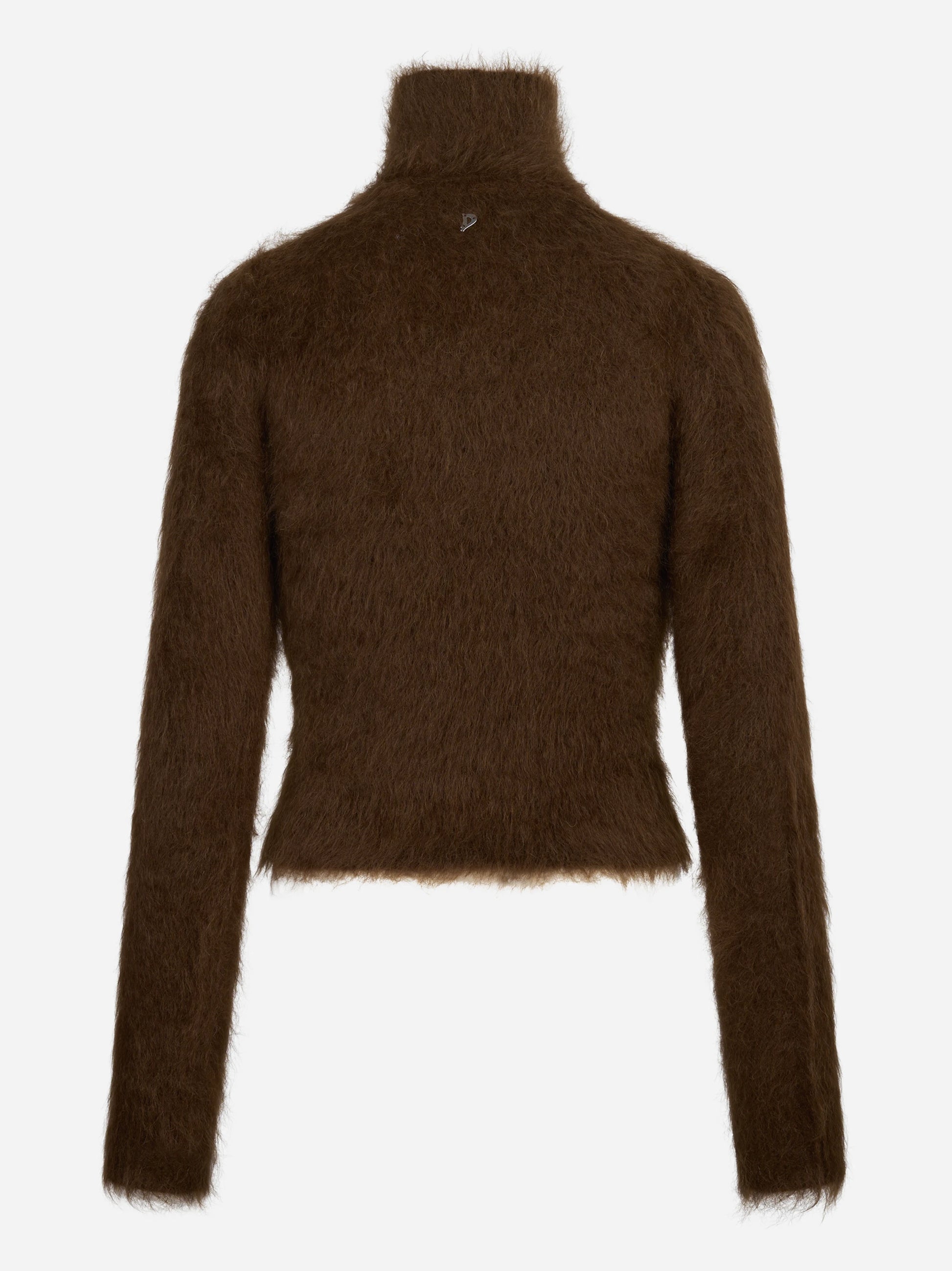 Maglia collo alto slim-fit marrone DONDUP – immagine 2 di 3