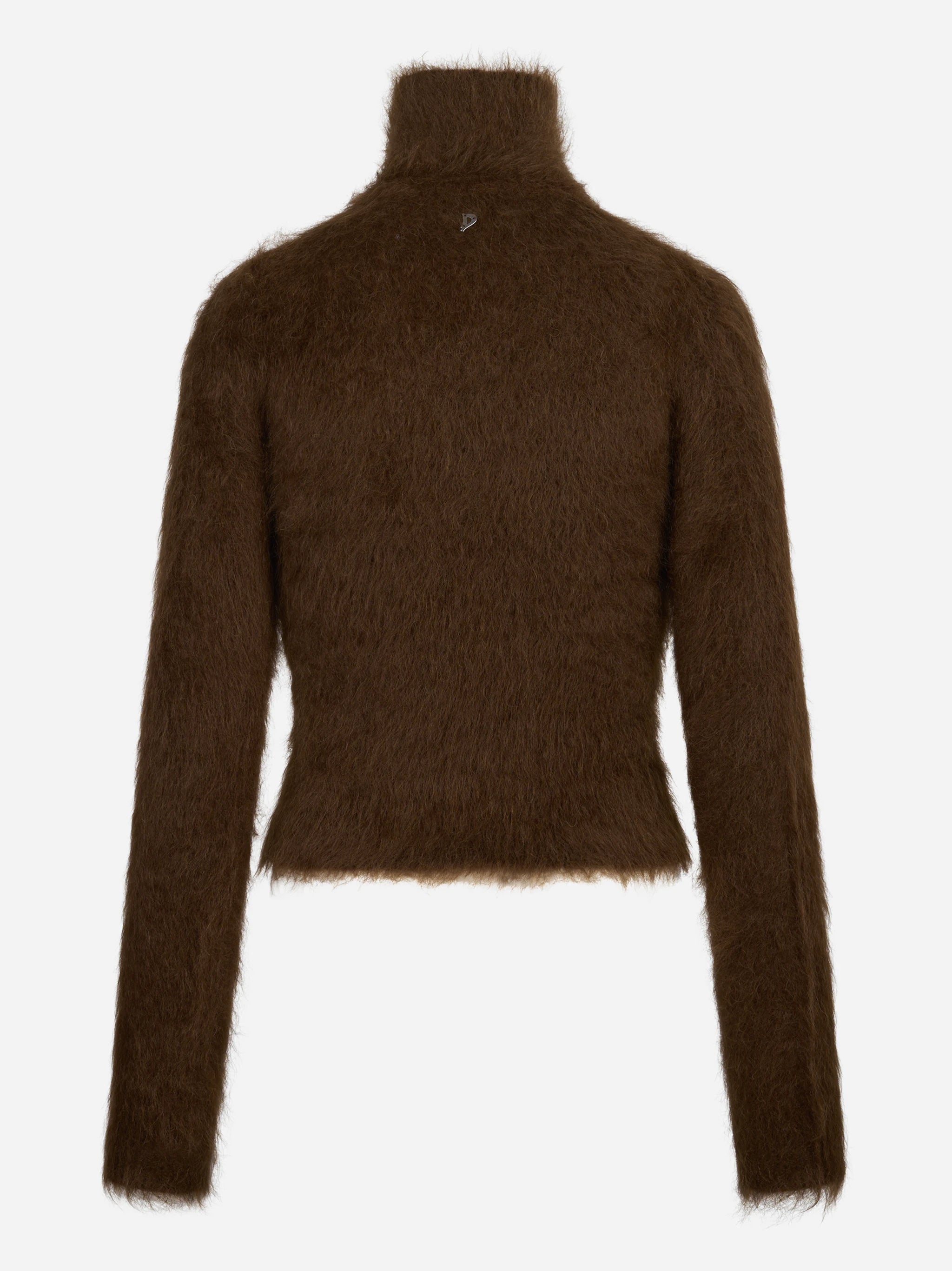 Maglia collo alto slim-fit marrone DONDUP – immagine 2 di 3