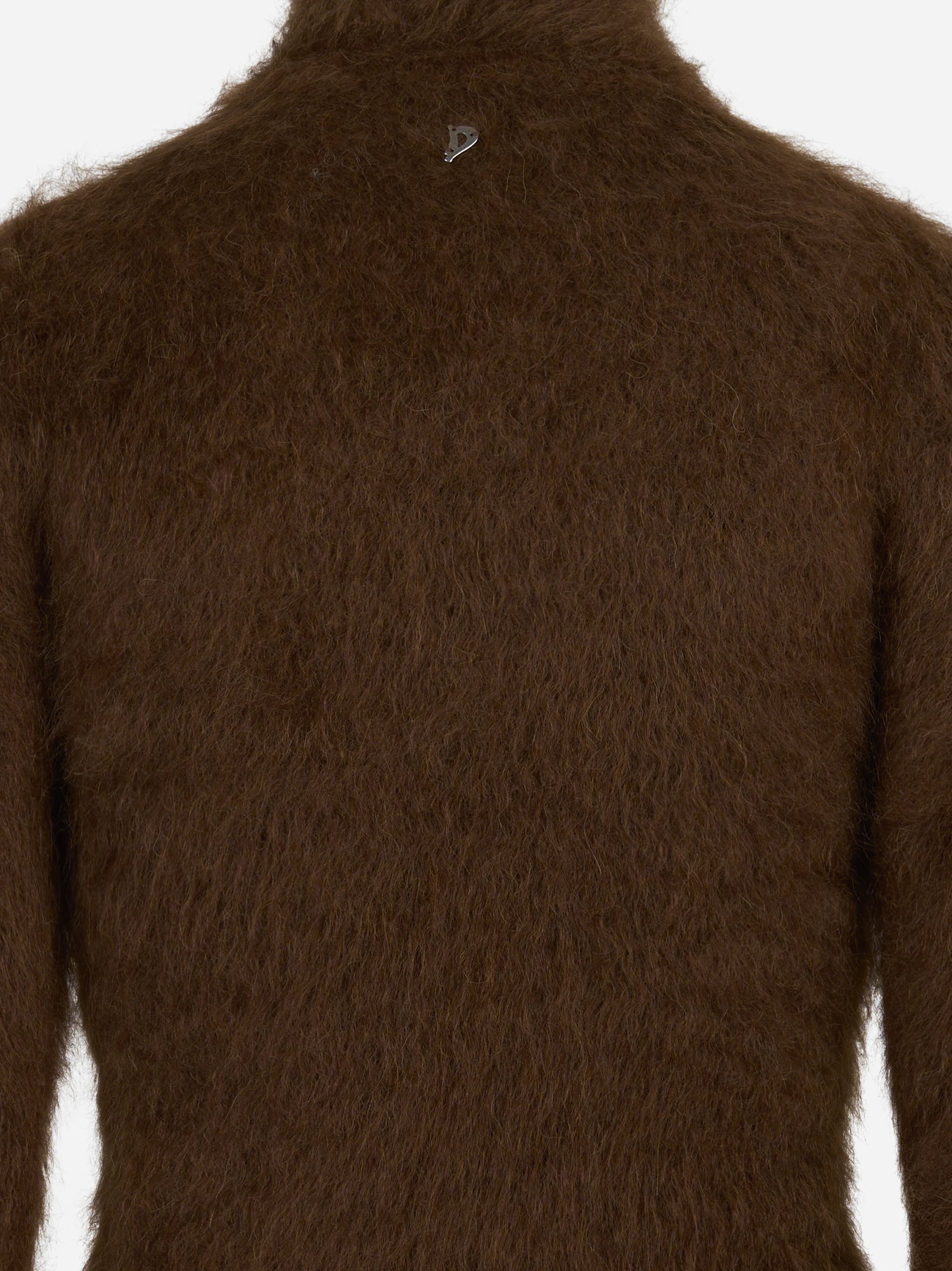 Maglia collo alto slim-fit marrone DONDUP – immagine 3 di 3