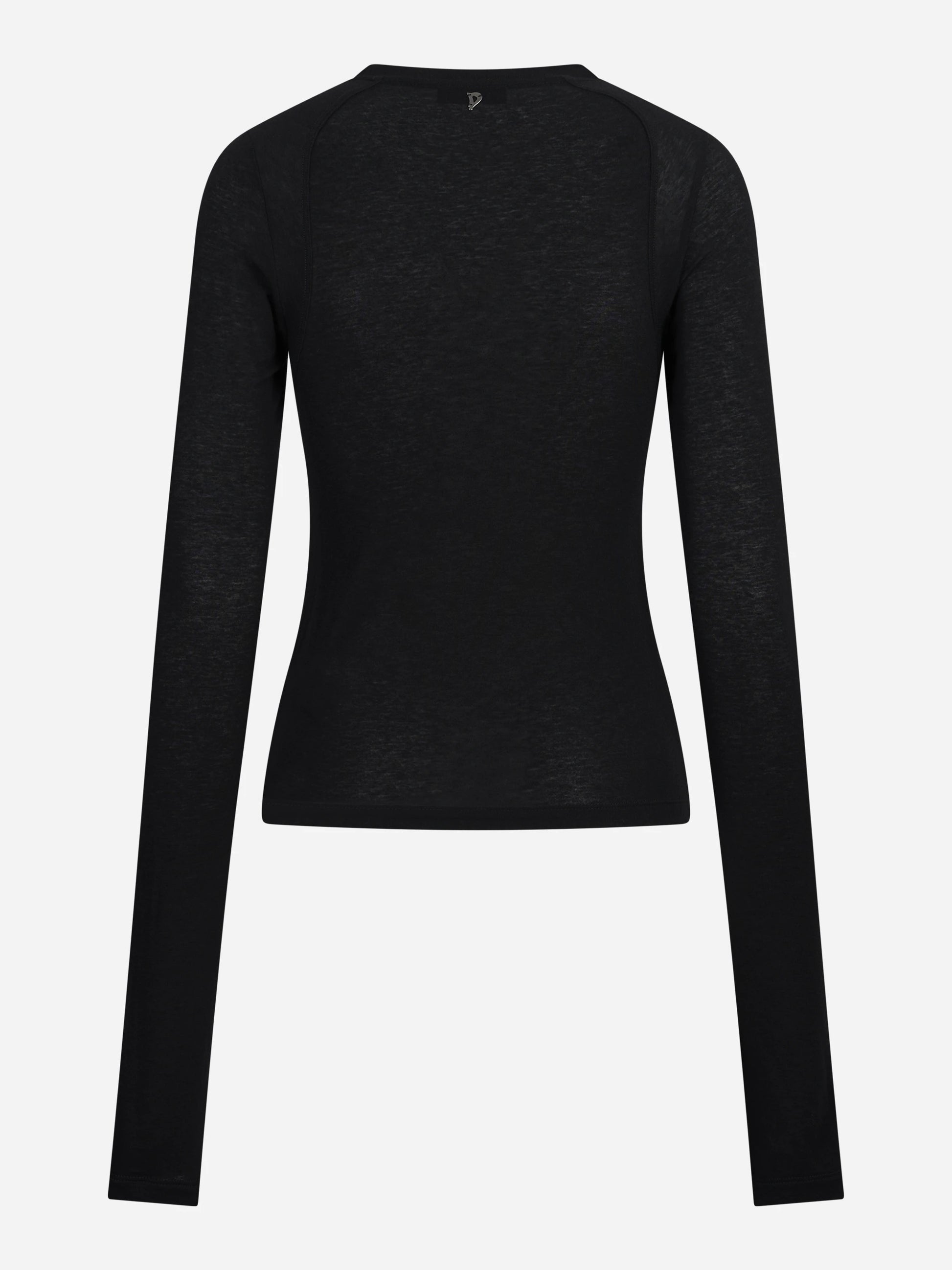 Maglia girocollo slim-fit nera DONDUP – immagine 2 di 3