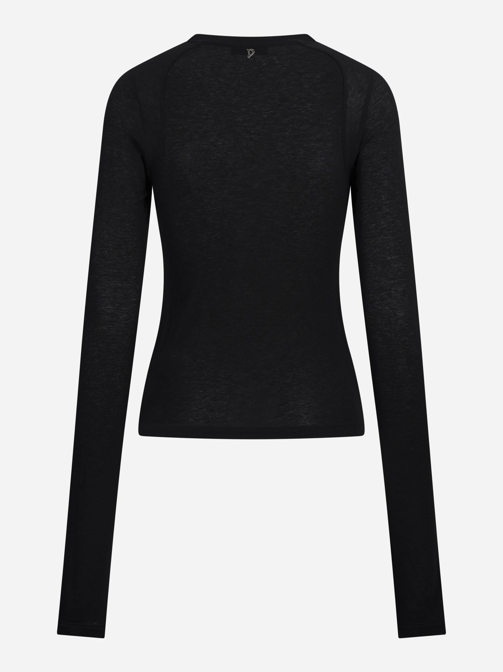 Maglia girocollo slim-fit nera DONDUP – immagine 2 di 3