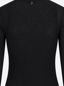 Maglia girocollo slim-fit nera DONDUP – immagine 3 di 3