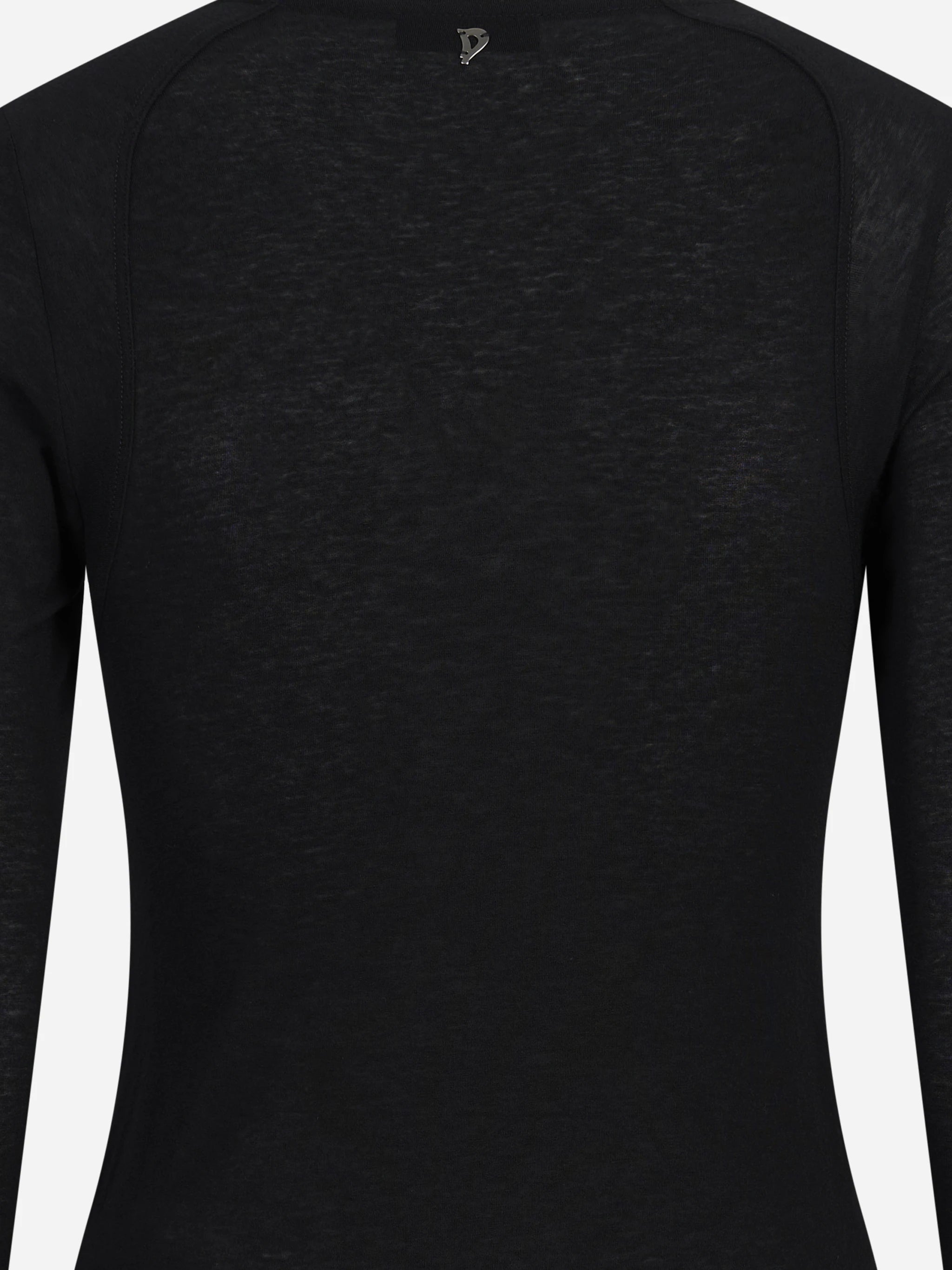 Maglia girocollo slim-fit nera DONDUP – immagine 3 di 3