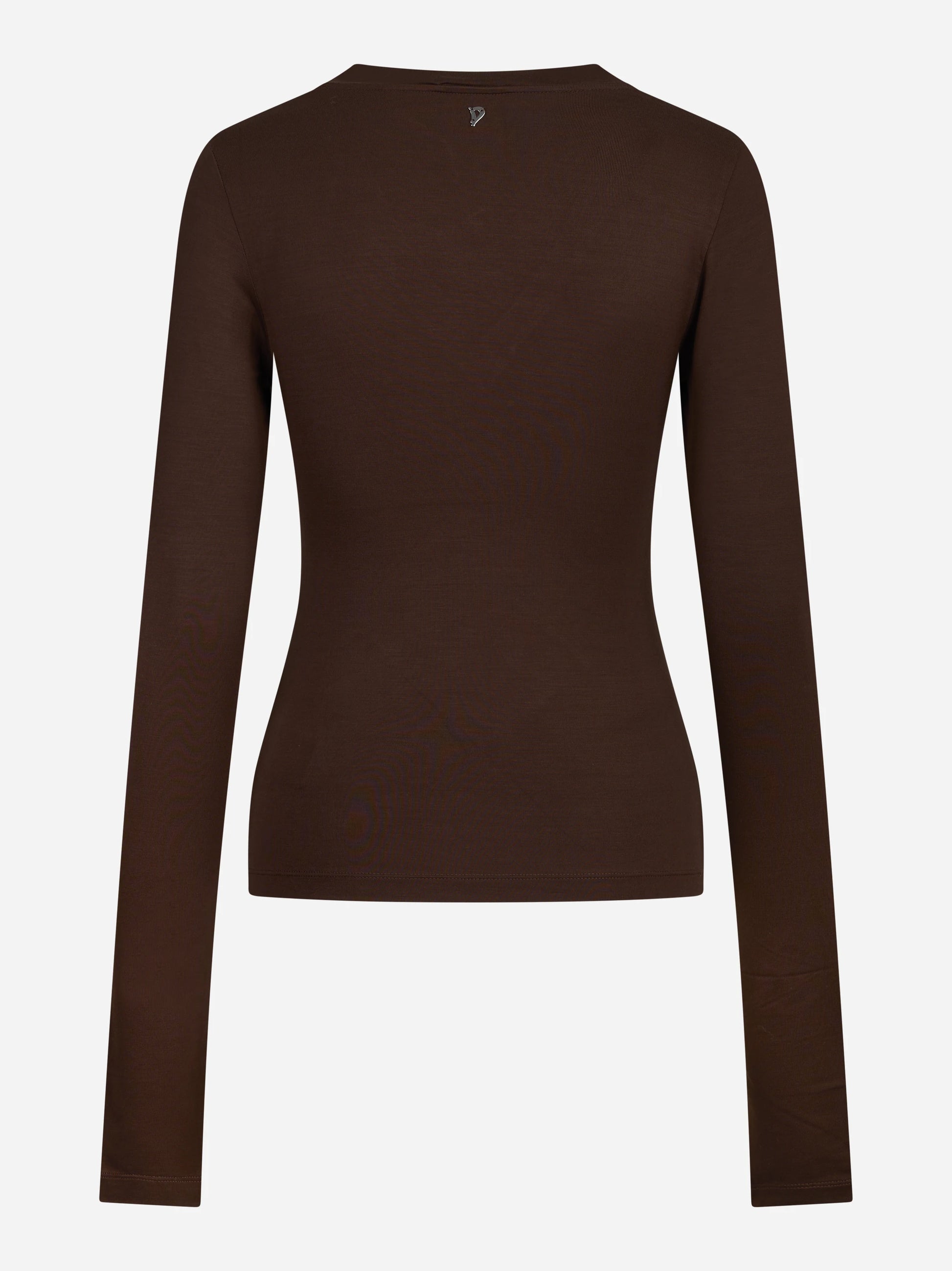 Maglia scollo a V slim-fit marrone DONDUP – immagine 2 di 3
