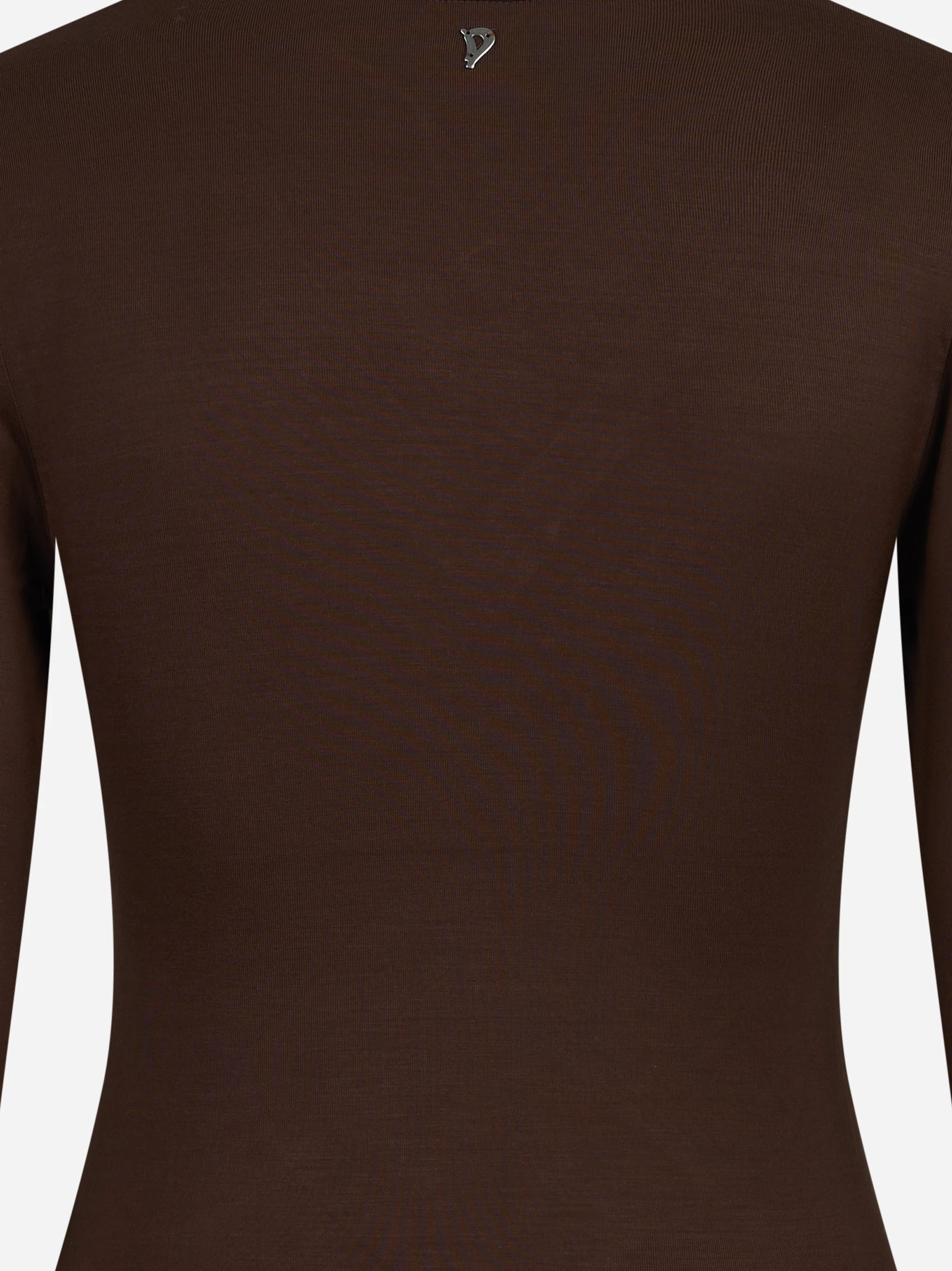 Maglia scollo a V slim-fit marrone DONDUP – immagine 3 di 3