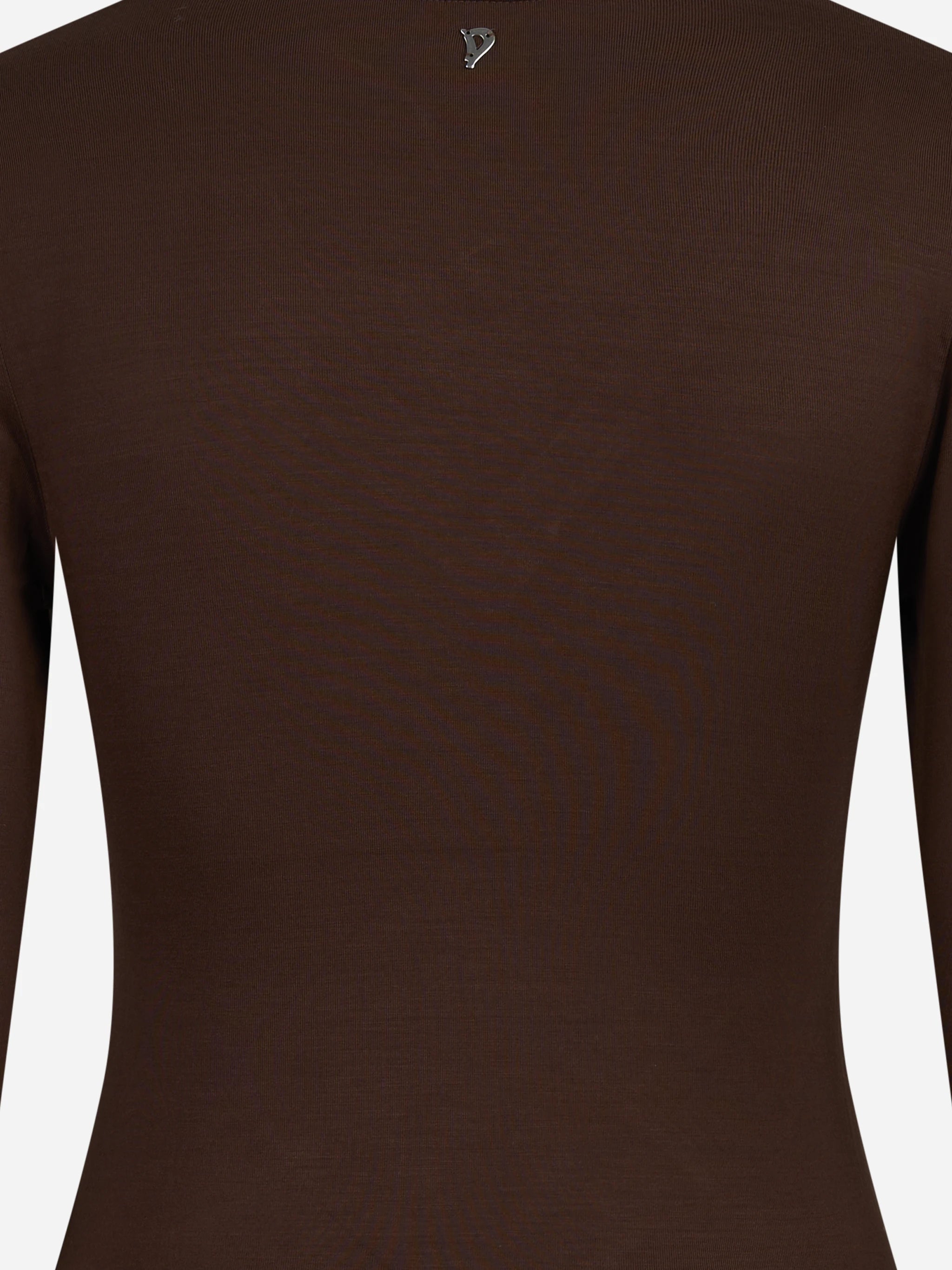 Maglia scollo a V slim-fit marrone DONDUP – immagine 3 di 3