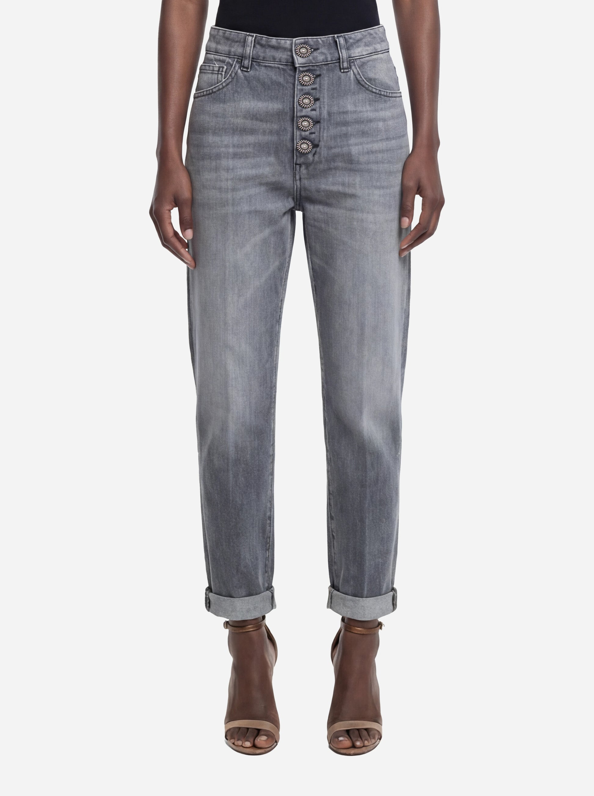 Jeans Koons loose fit in denim fermo grigio