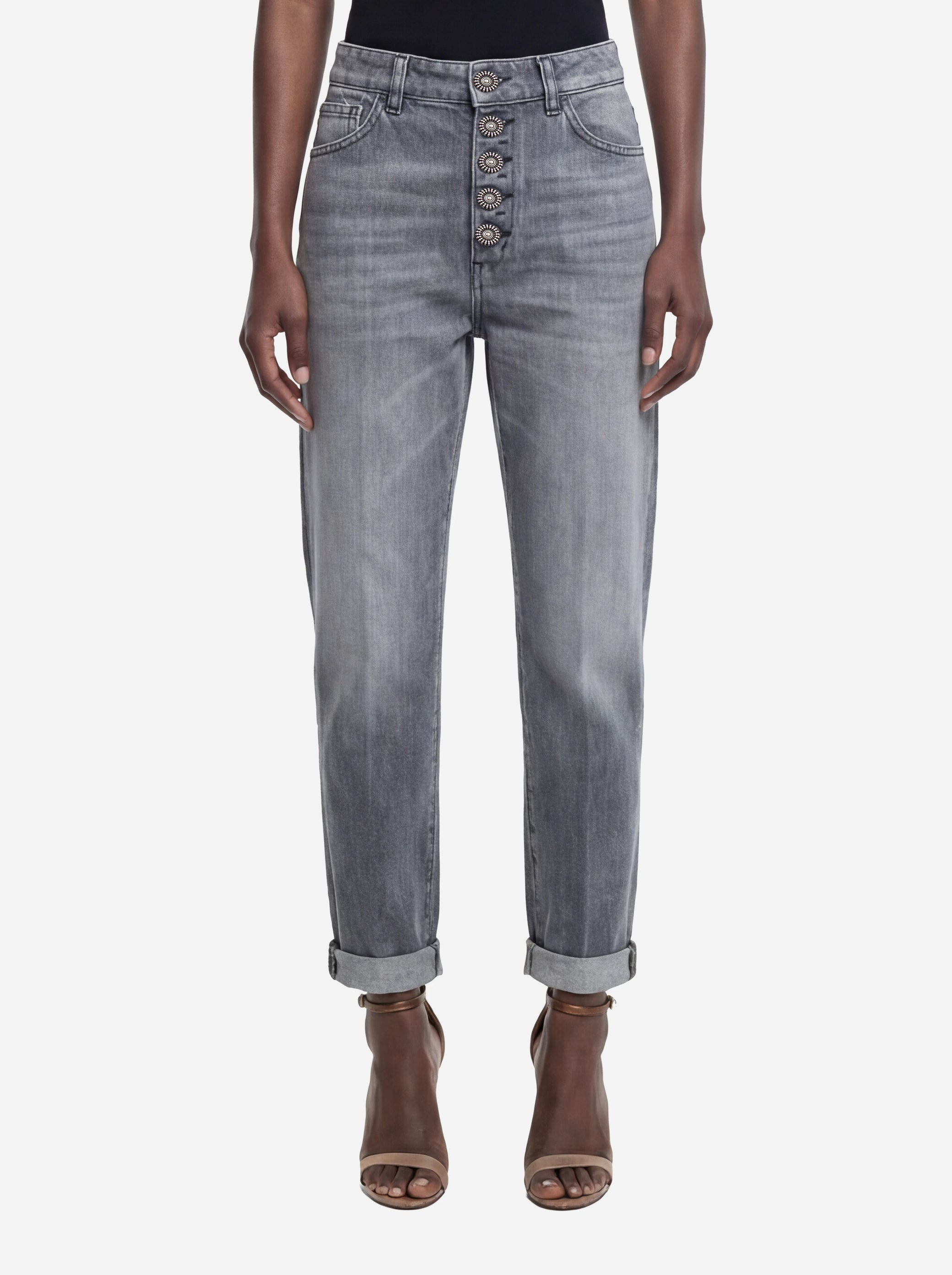 Jeans Koons loose fit in denim fermo grigio