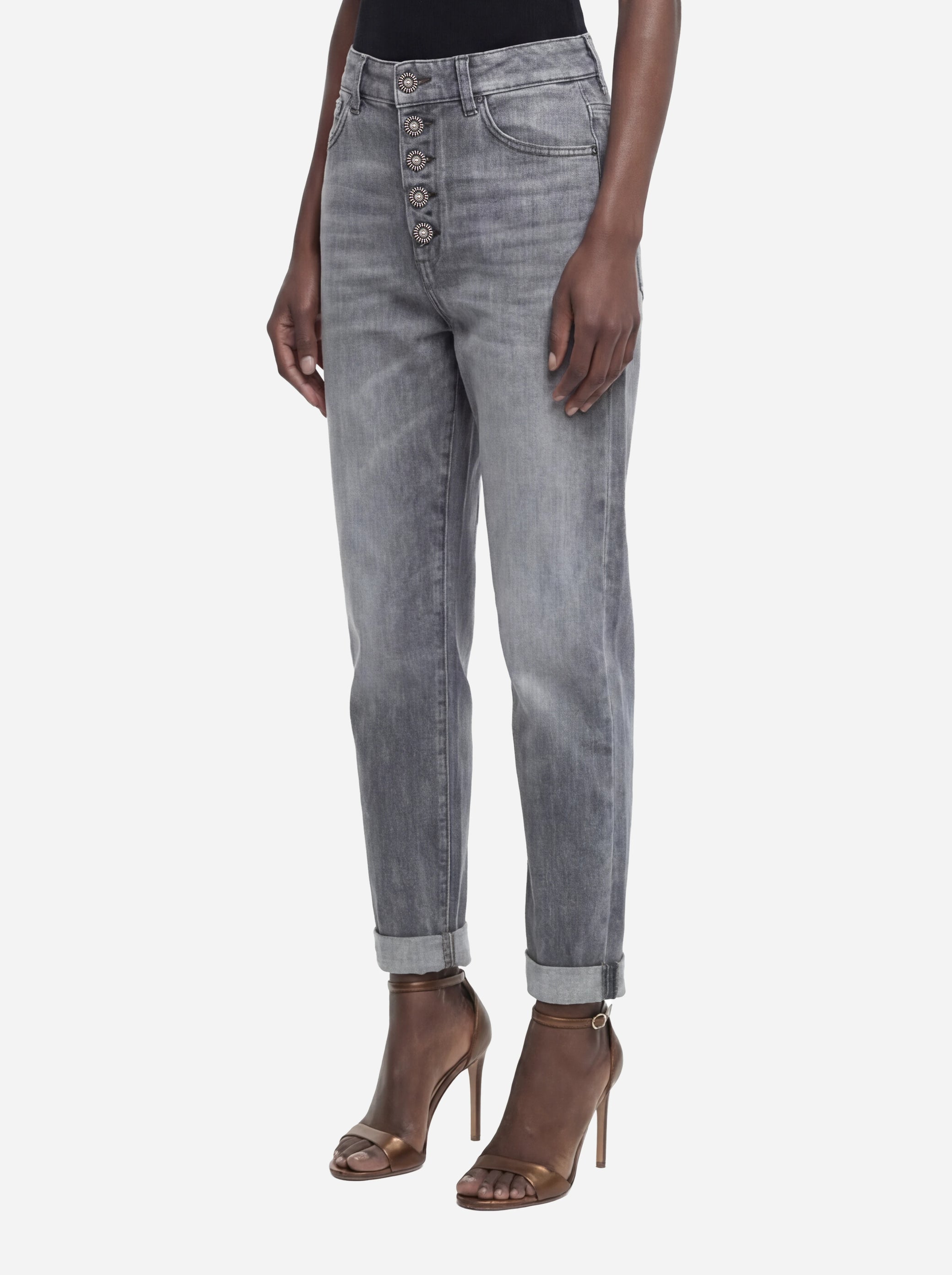 Jeans Koons loose fit in denim fermo grigio
