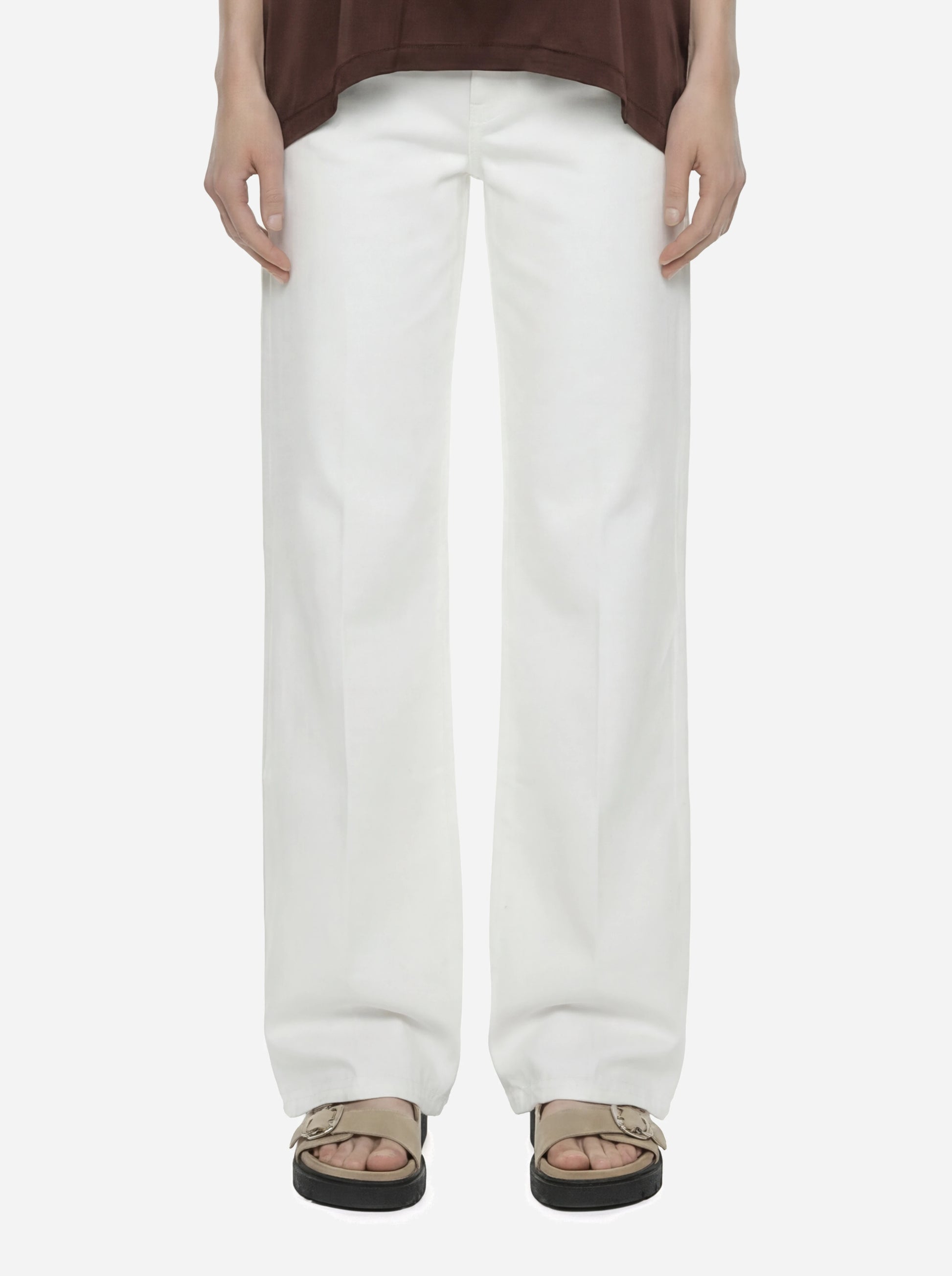Jeans Jacklyn wide leg in bull stretch bianco
