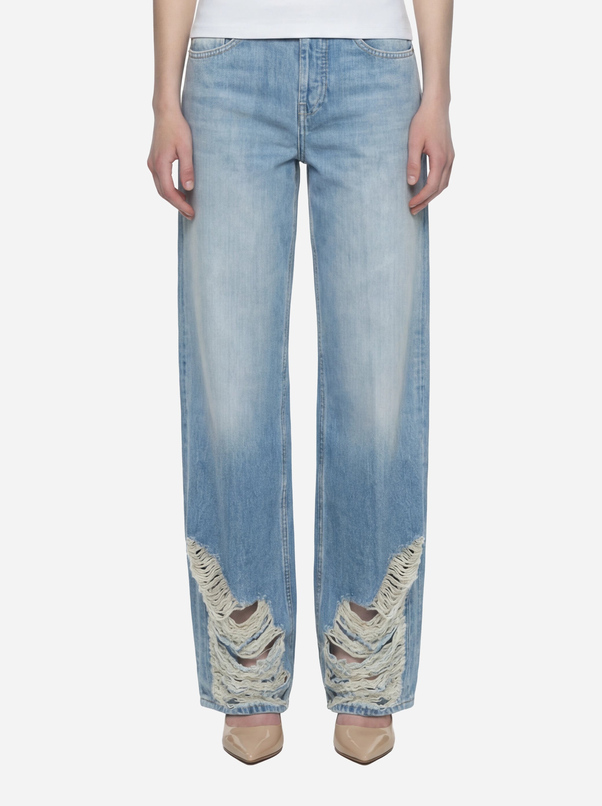 Jeans Jacklyn wide leg in denim fisso