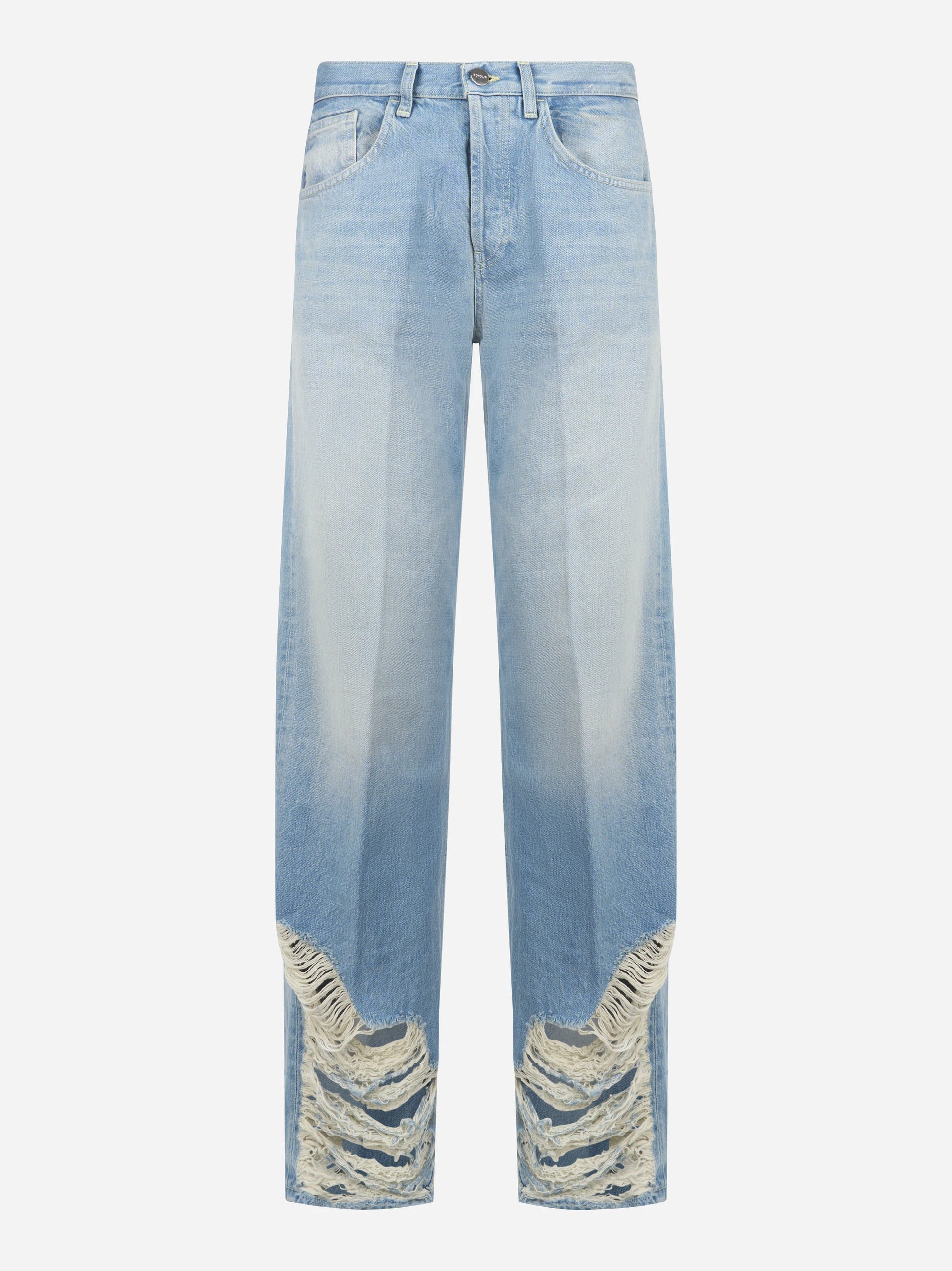 Jeans Jacklyn wide leg in denim fisso