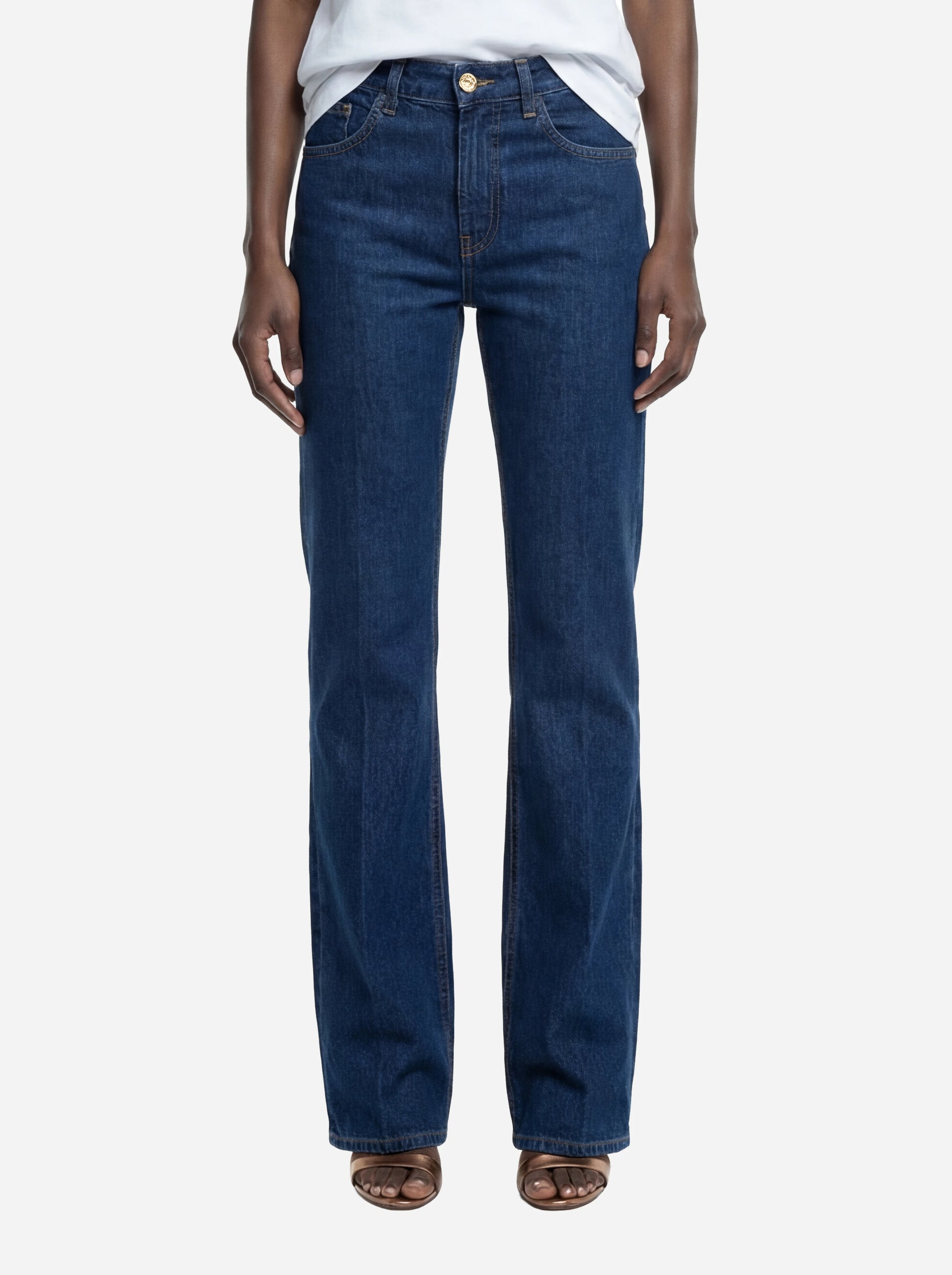 Jeans Jacklyn wide leg in denim fisso
