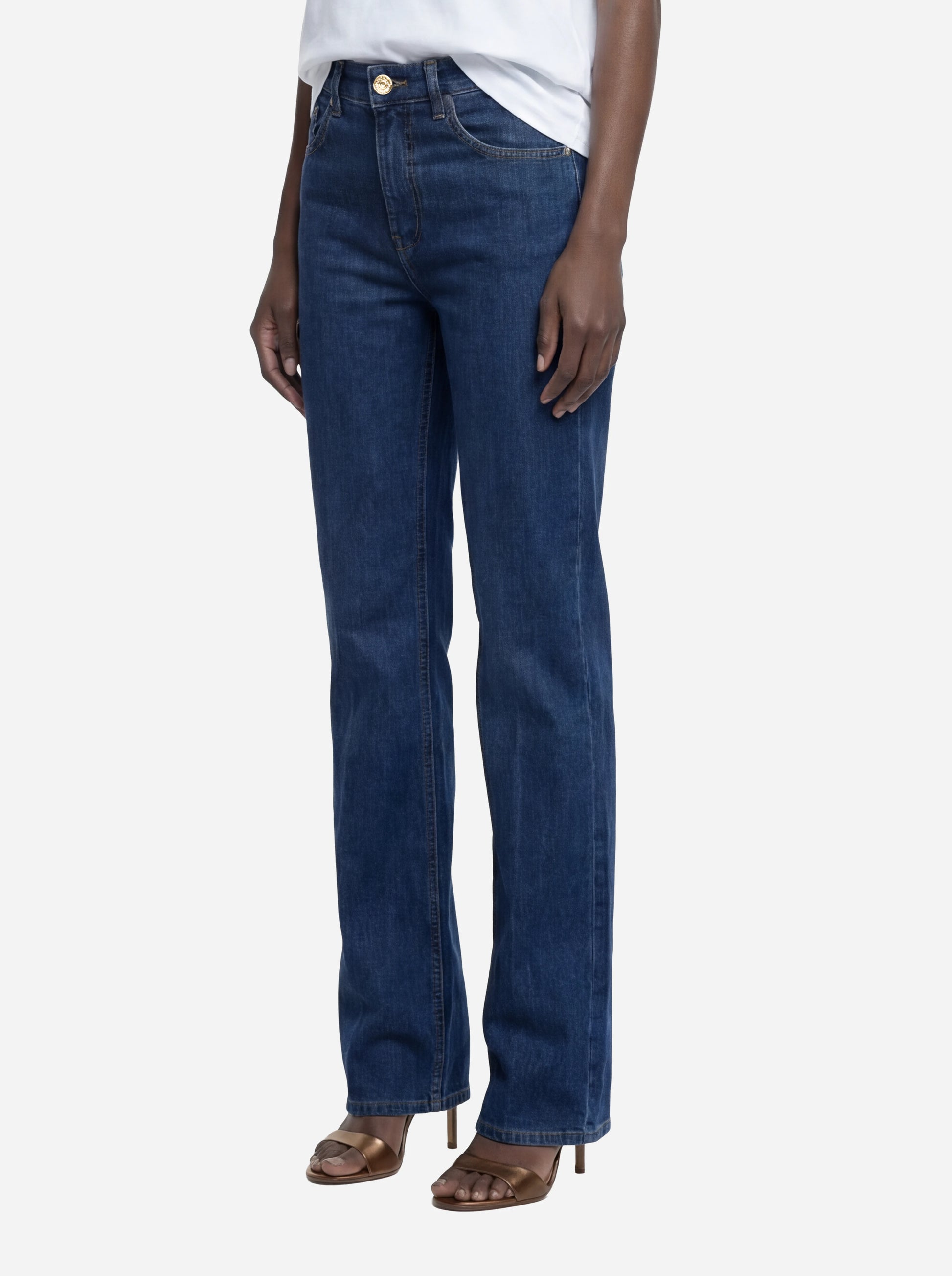 Jeans Jacklyn wide leg in denim fisso