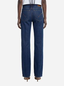 Jeans Jacklyn wide leg in denim fisso