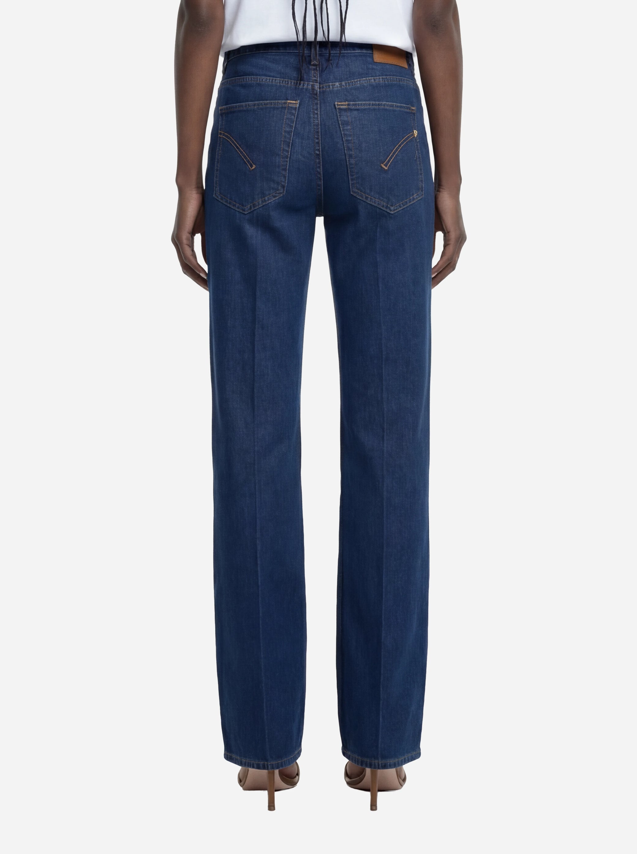 Jeans Jacklyn wide leg in denim fisso