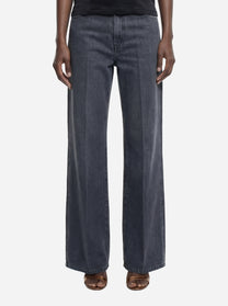 Jeans Amber wide leg in cotone e lyocell nero
