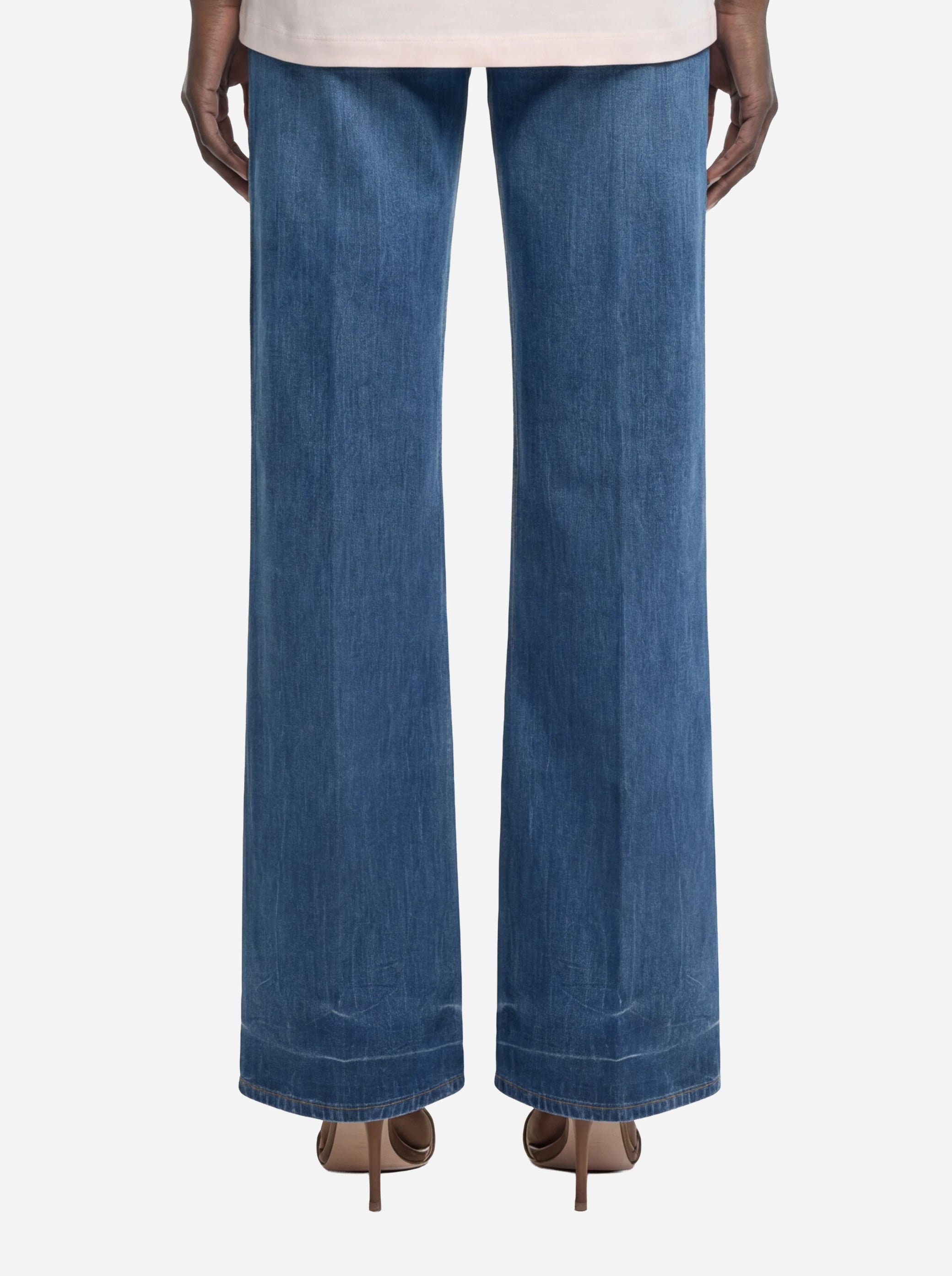 Jeans Amber wide leg in denim stretch