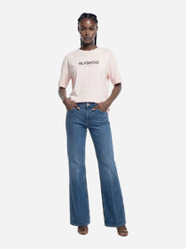 Jeans Amber wide leg in denim stretch
