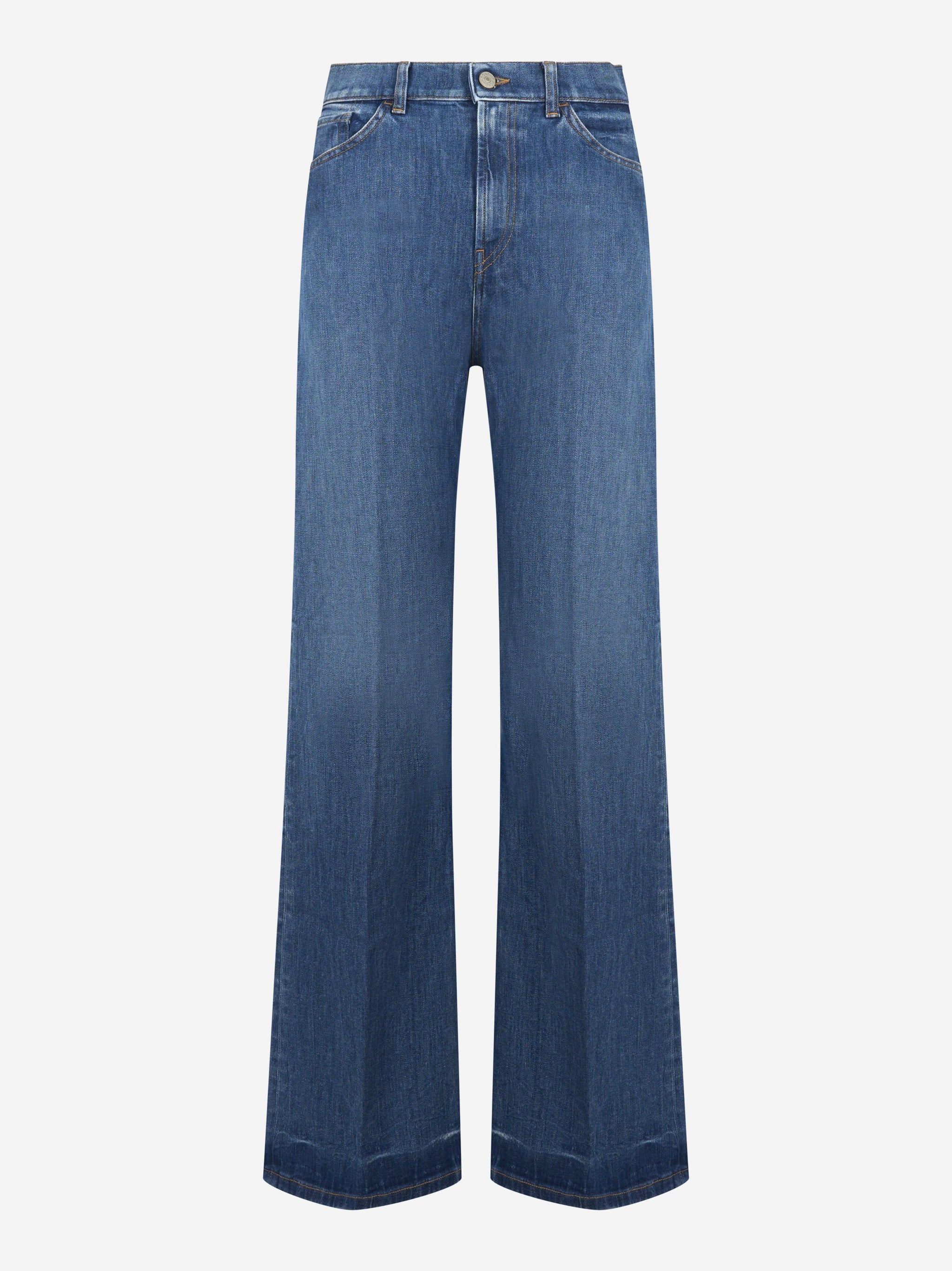 Jeans Amber wide leg in denim stretch