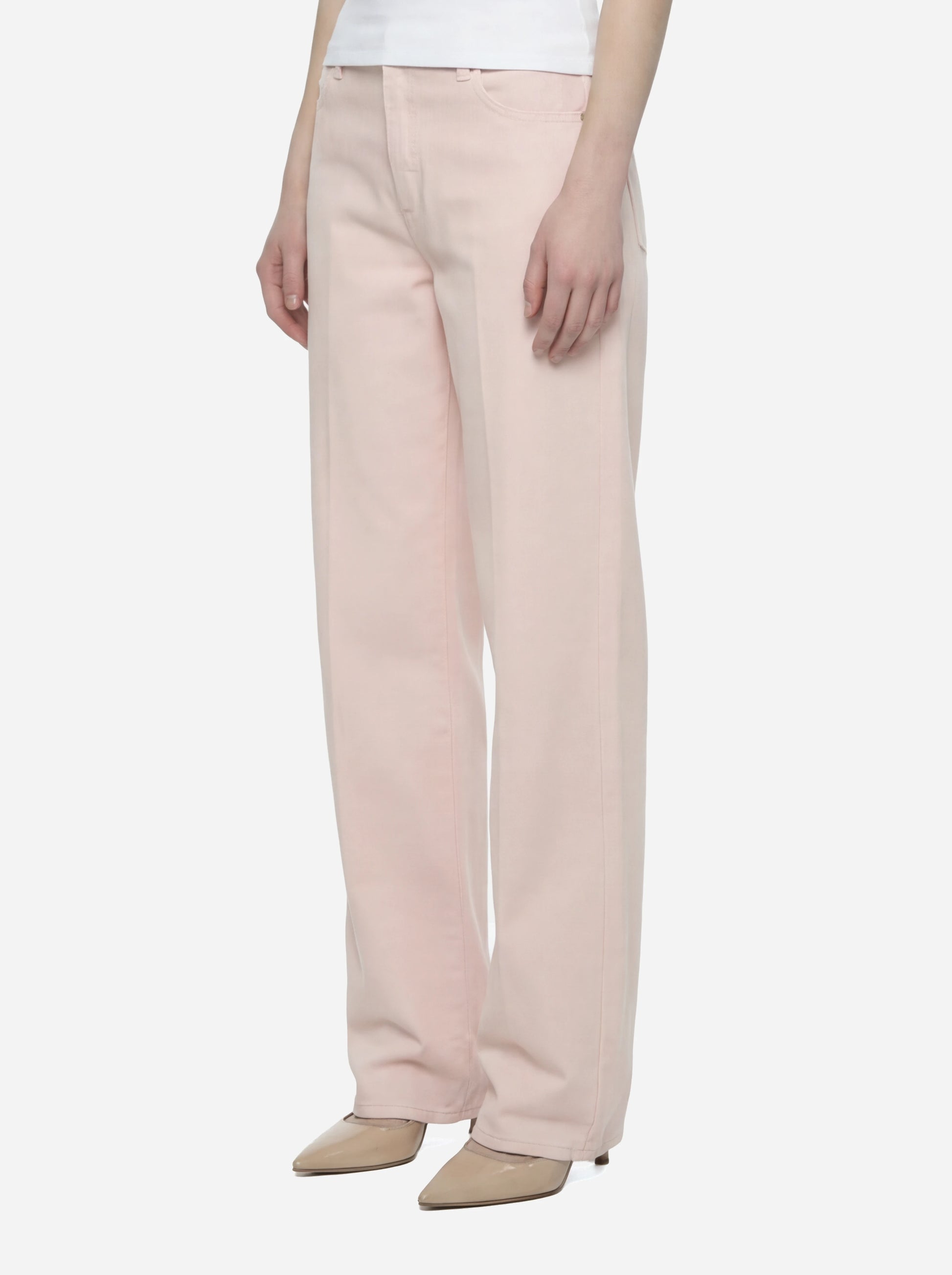 Jeans Dakota loose in bull fisso rosa