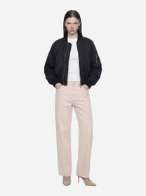 Jeans Dakota loose in bull fisso rosa