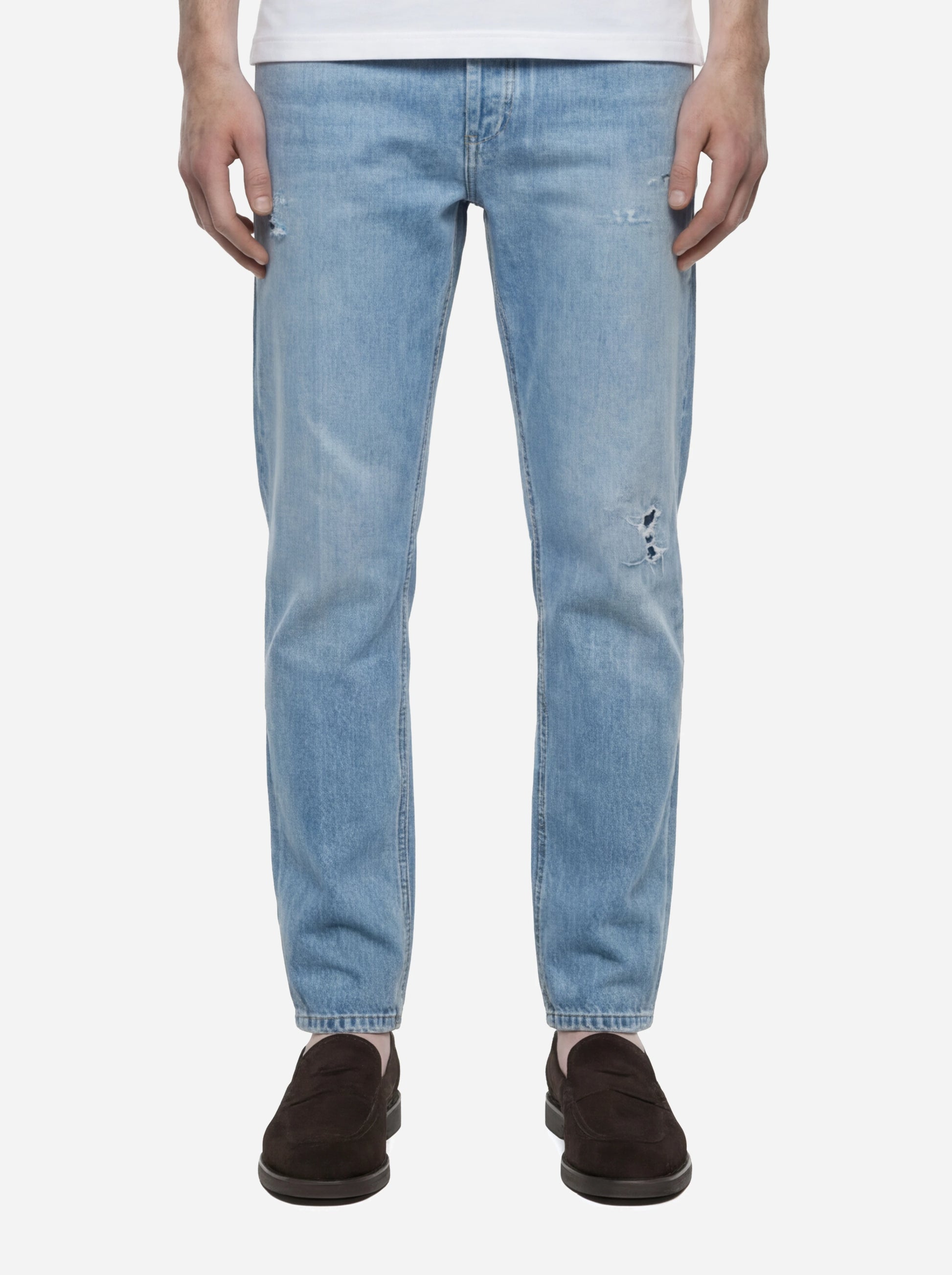 Jeans carrot fit Brighton in denim fermo