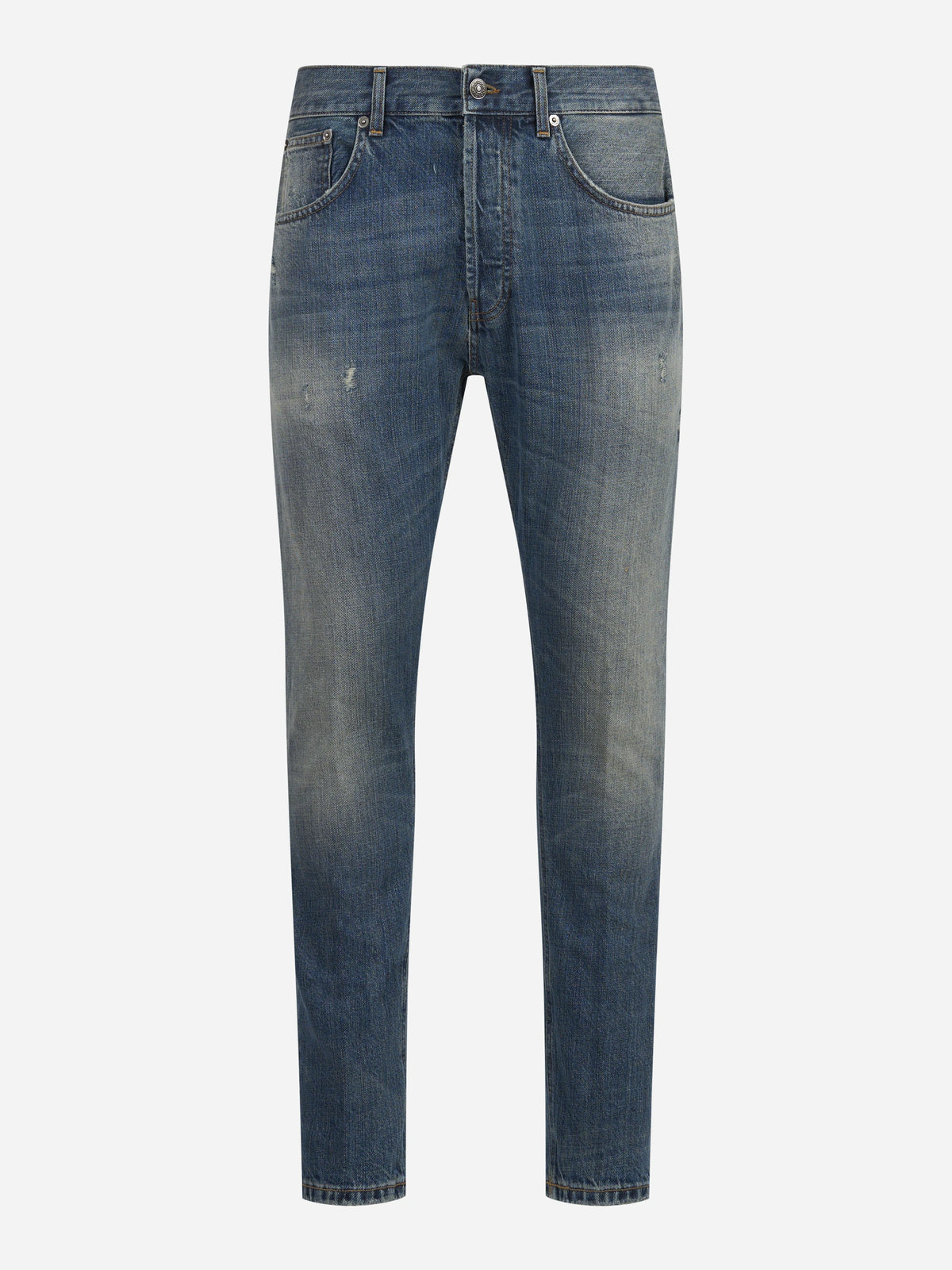 Jeans Dian slim fit blu con abrasioni - vista frontale