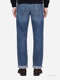 Jeans Ervin loose fit blu - indossato, vista posteriore