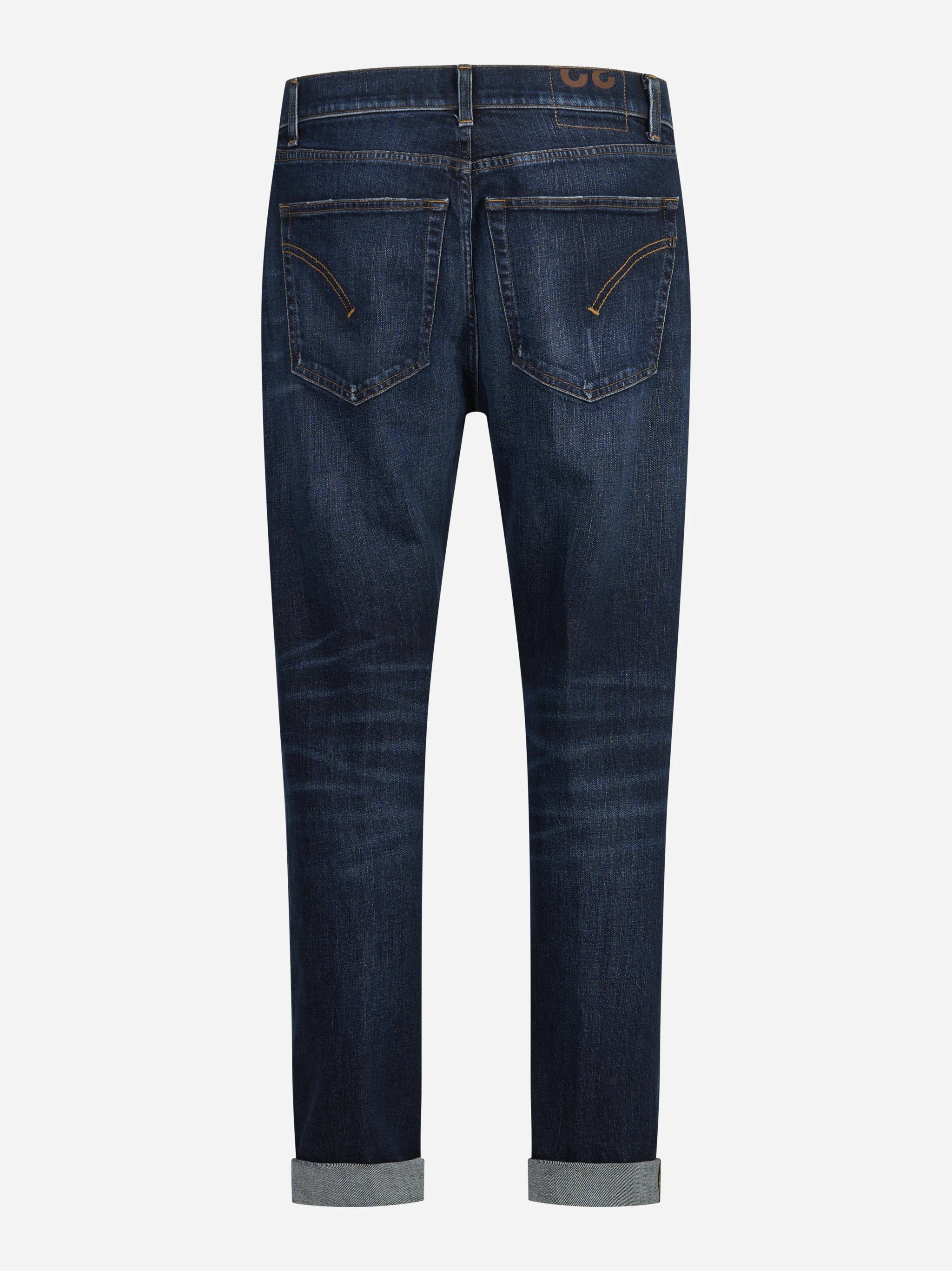 Jeans Ervin loose fit blu con risvolto - vista posteriore