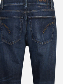 Jeans Ervin loose fit blu con risvolto - vista laterale e dettagli