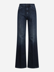 Jeans Amber wide leg blu scuro - vista frontale