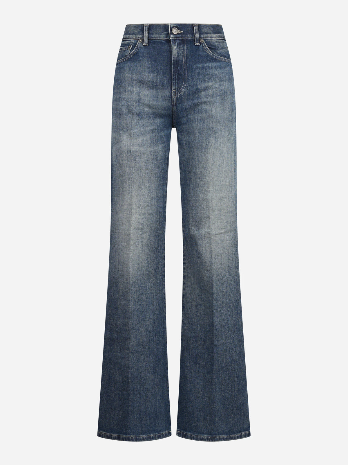 Jeans Amber wide leg blu chiaro - vista frontale