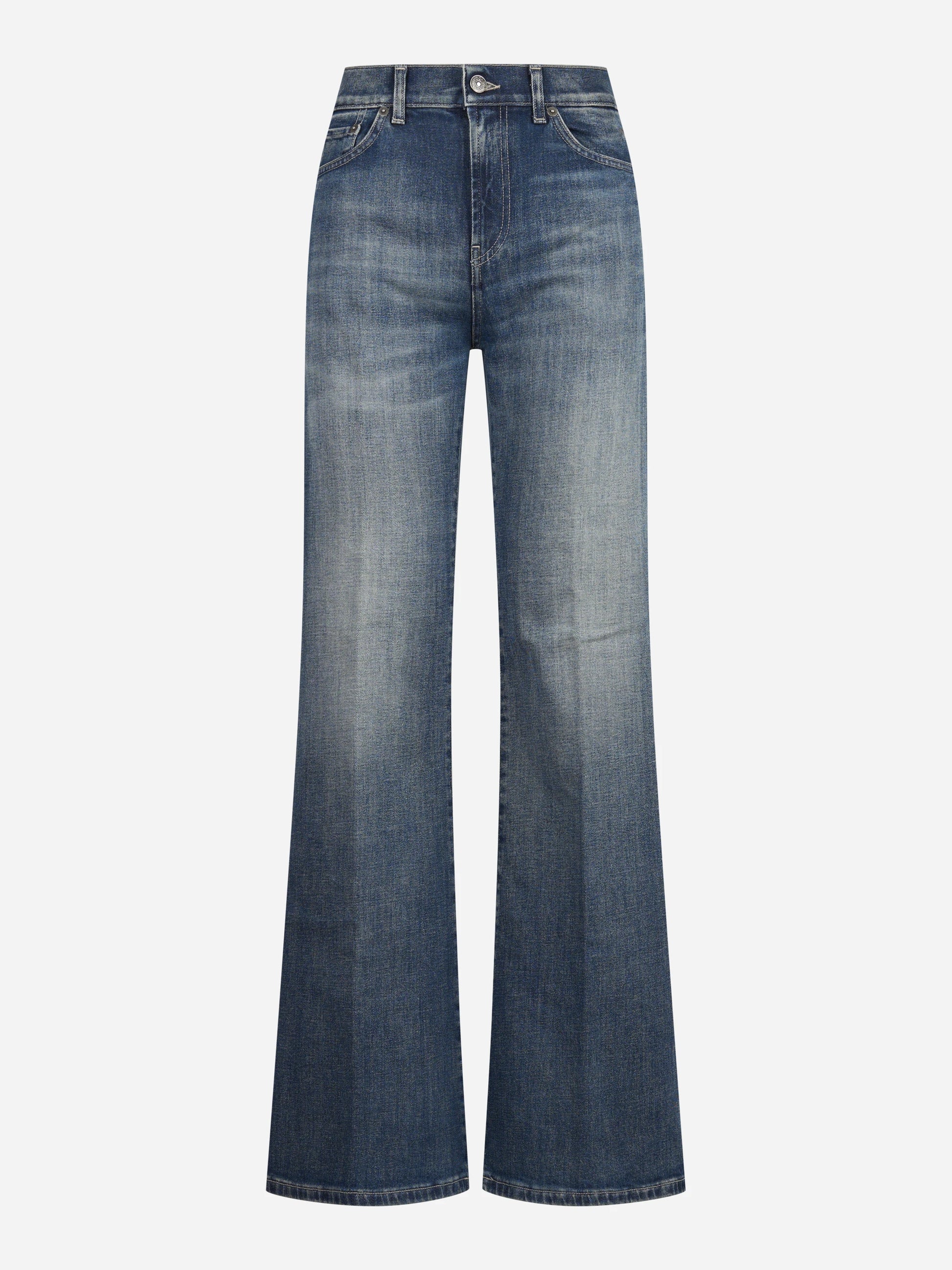 Jeans Amber wide leg blu chiaro - vista frontale
