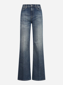 Jeans Amber wide leg blu chiaro - vista frontale