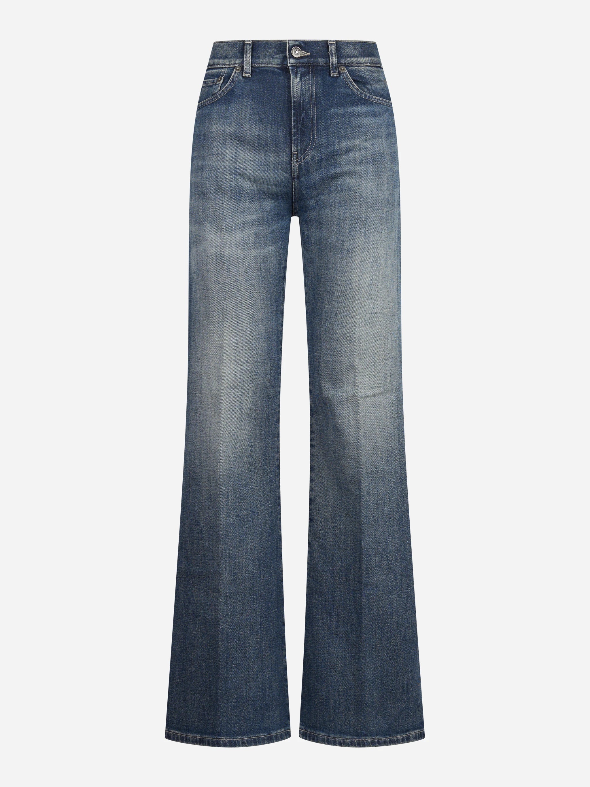 Jeans Amber wide leg blu chiaro - vista frontale