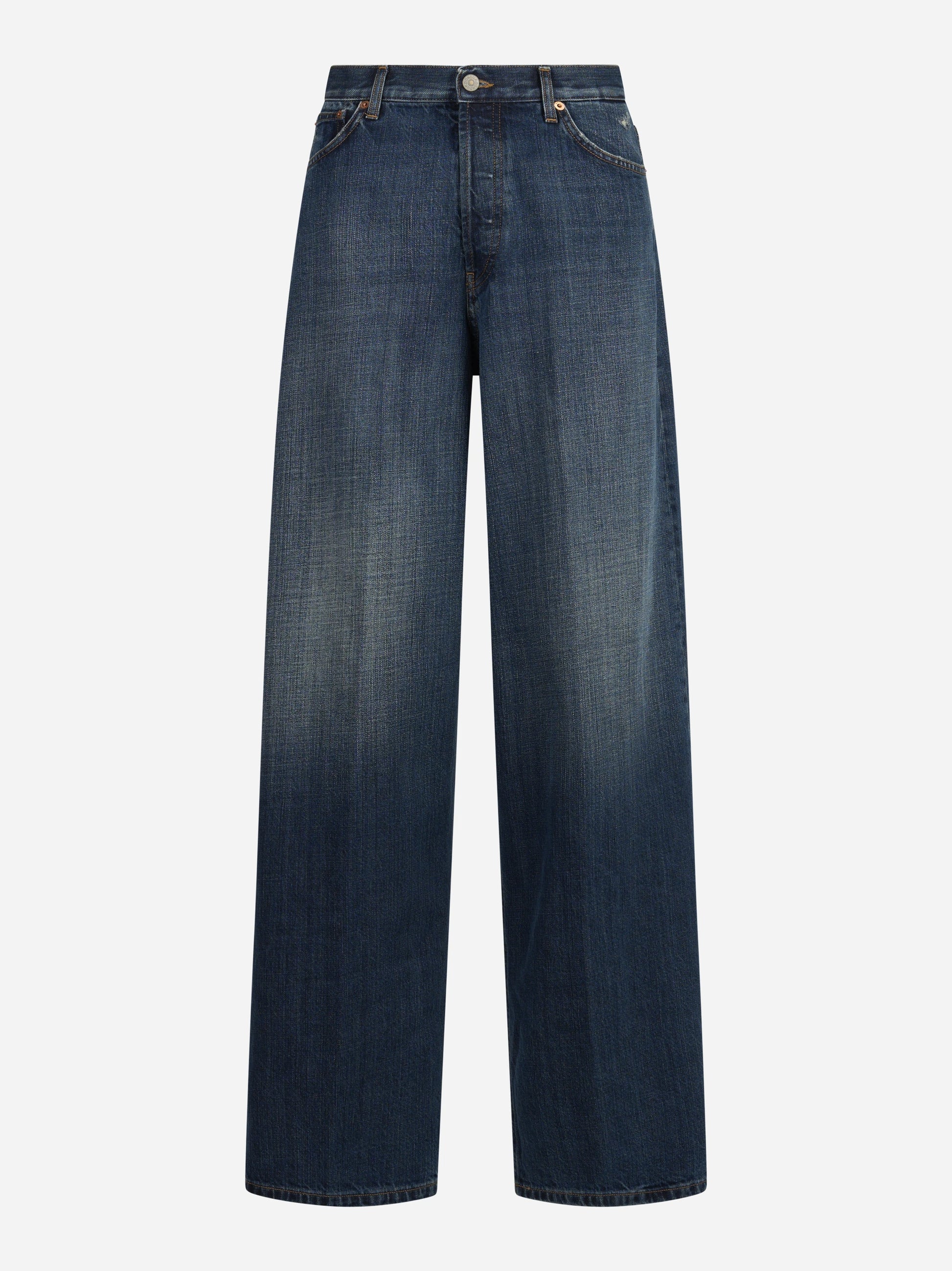 Jeans Dakota wide leg blu - vista frontale