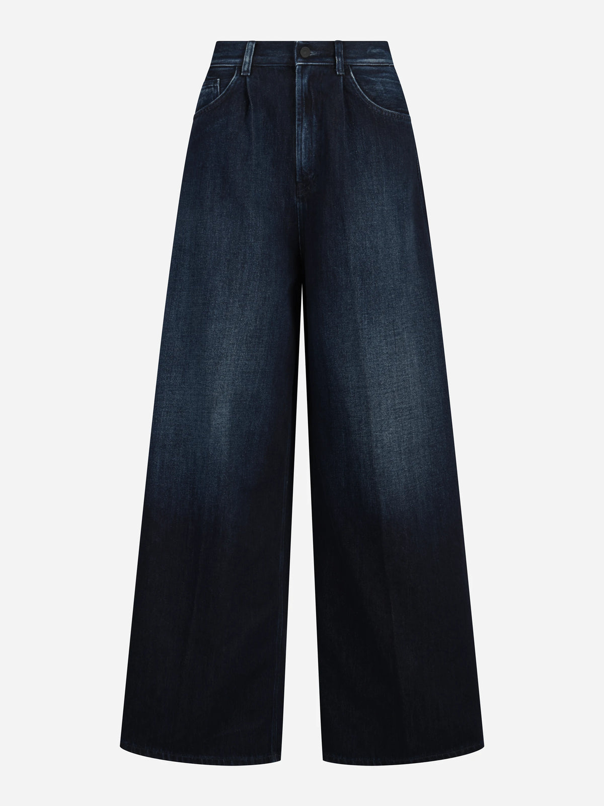 Jeans Maggie cropped wide-leg blu - vista frontale