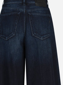 Jeans Maggie cropped wide-leg blu - vista posteriore