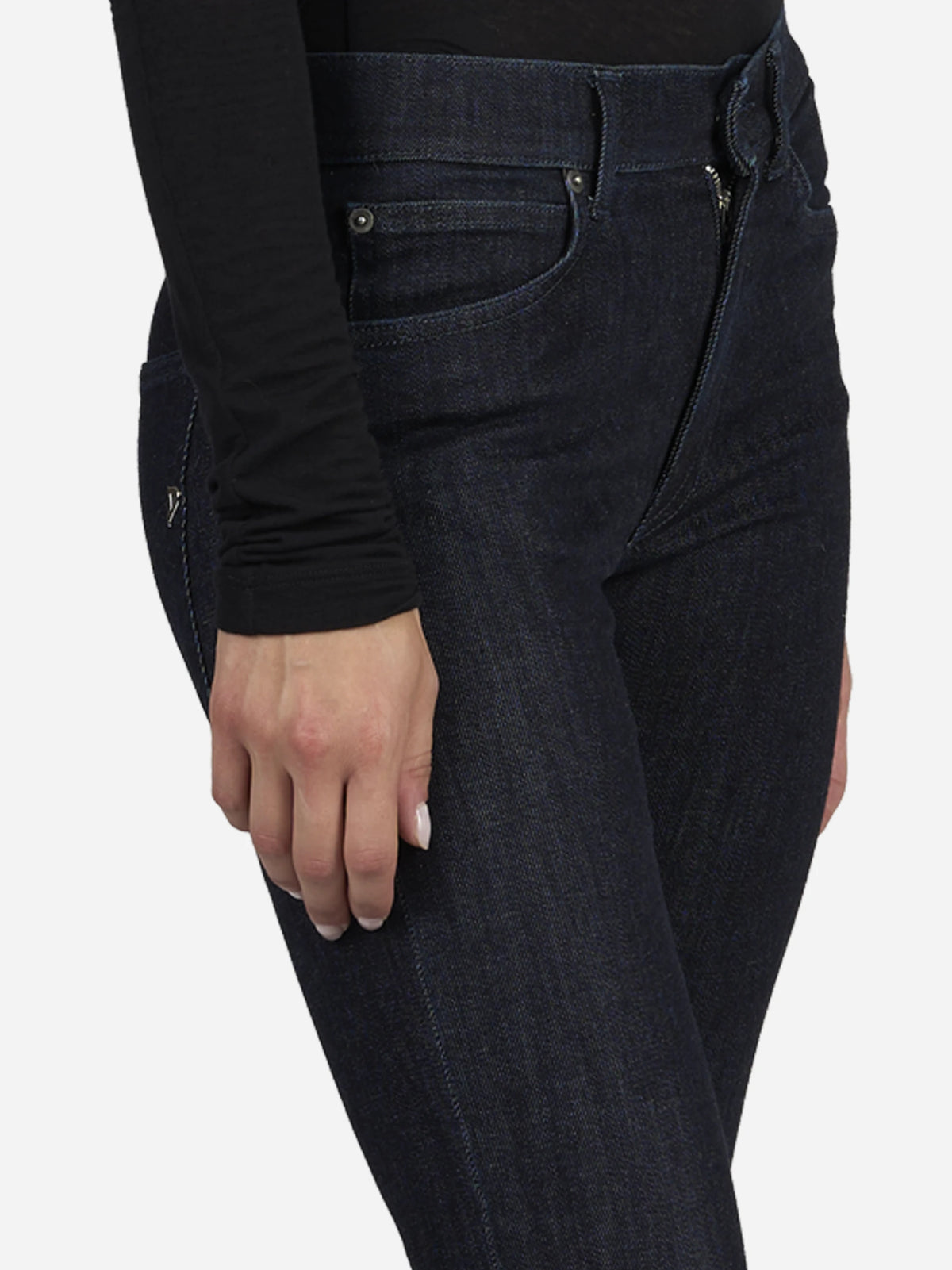 Jeans Kim skinny blu scuro - dettaglio indossato