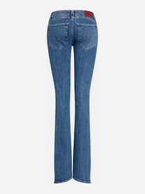 Jeans Patti flare blu - vista posteriore