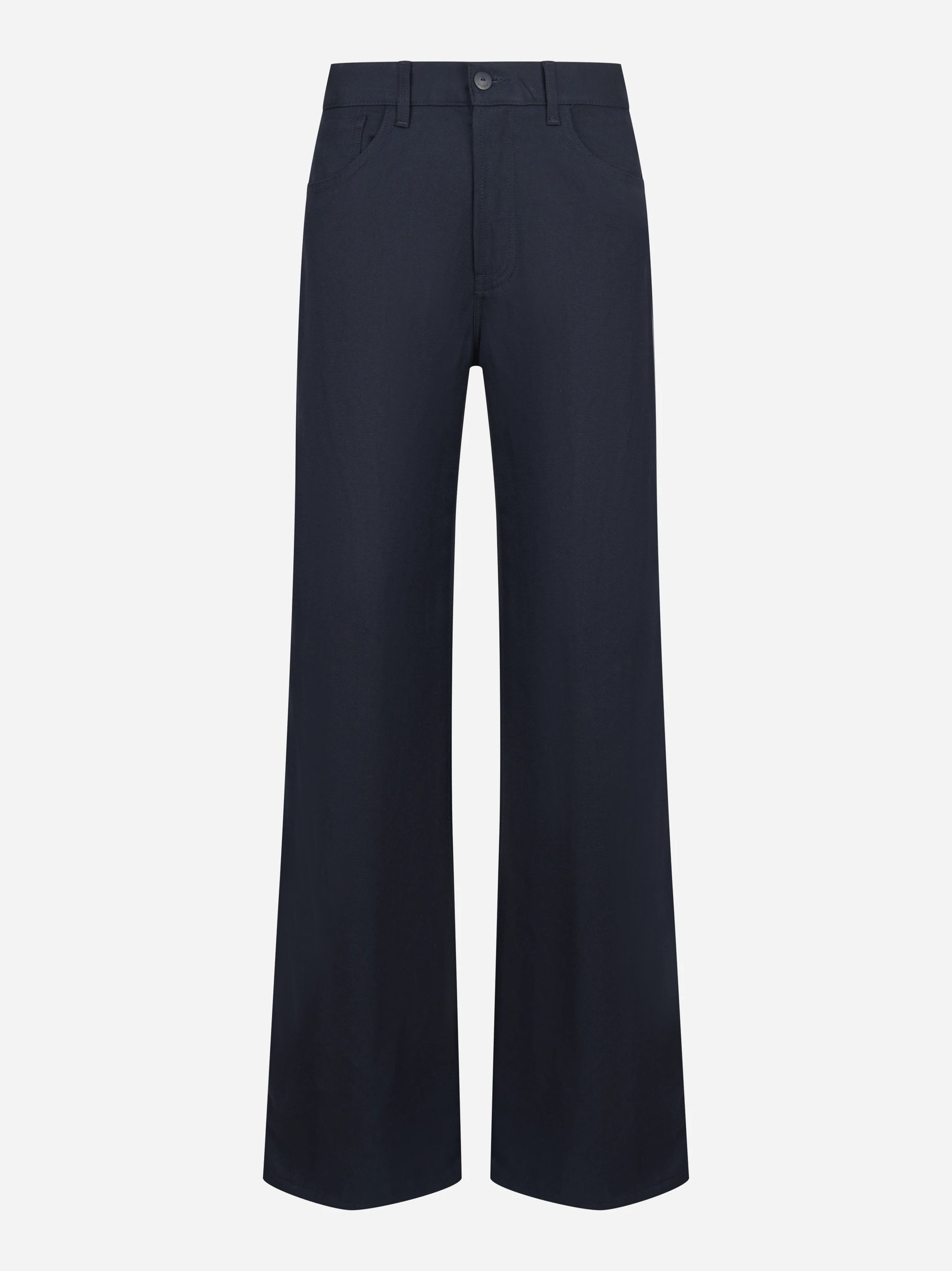 Pantalone Amber wide leg in viscosa e lino blu