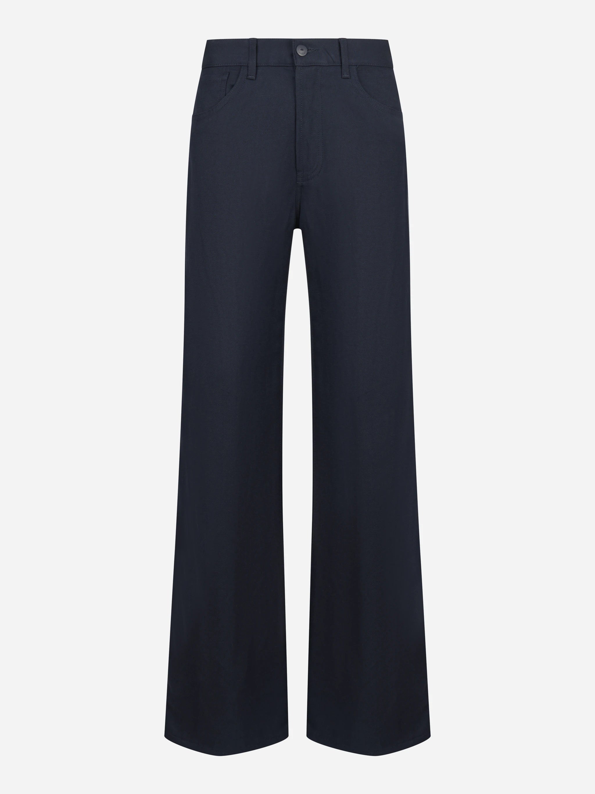 Pantalone Amber wide leg in viscosa e lino blu