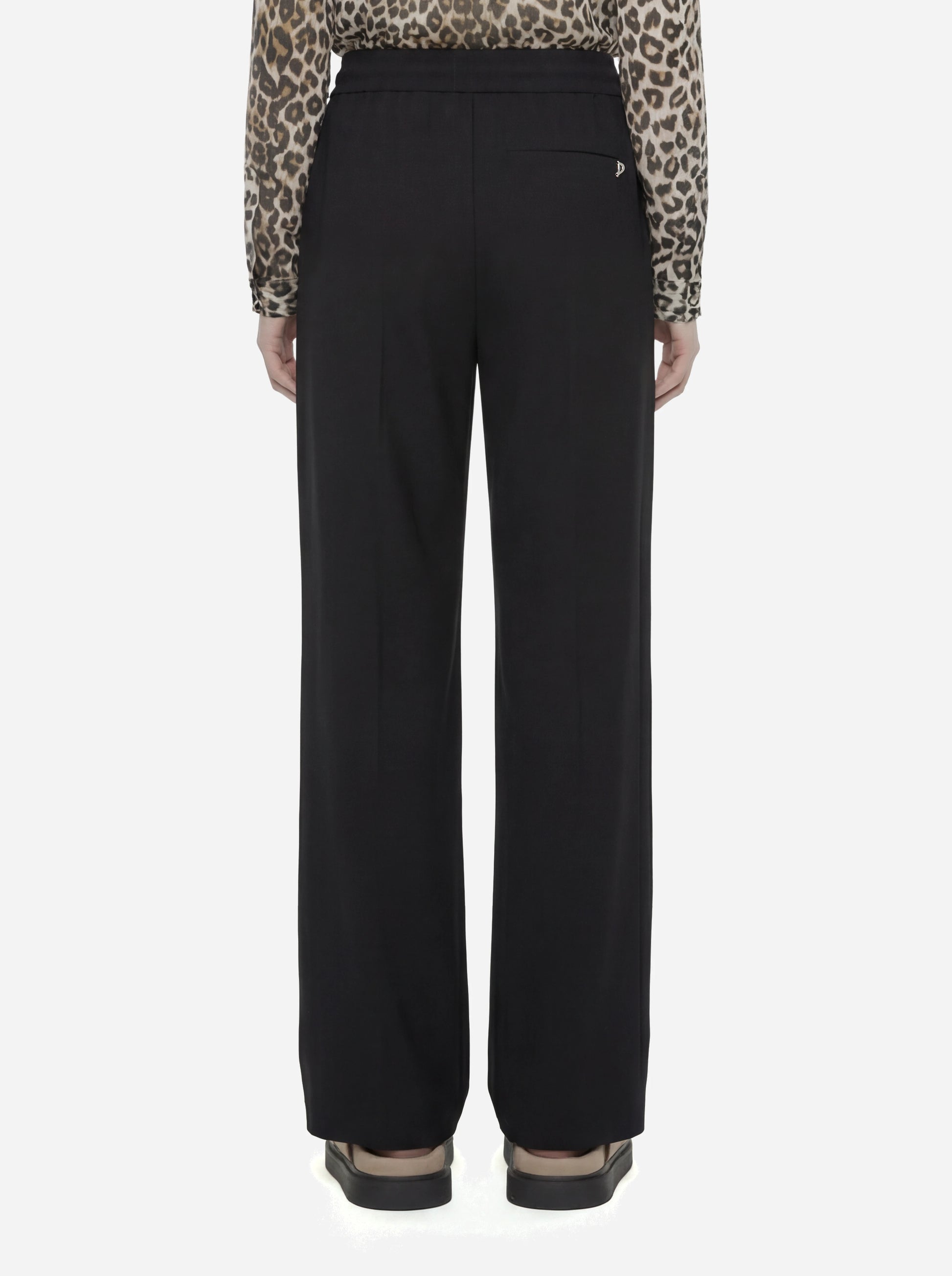 Pantalone jogger Marisol in viscosa nero
