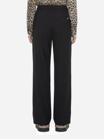 Pantalone jogger Marisol in viscosa nero