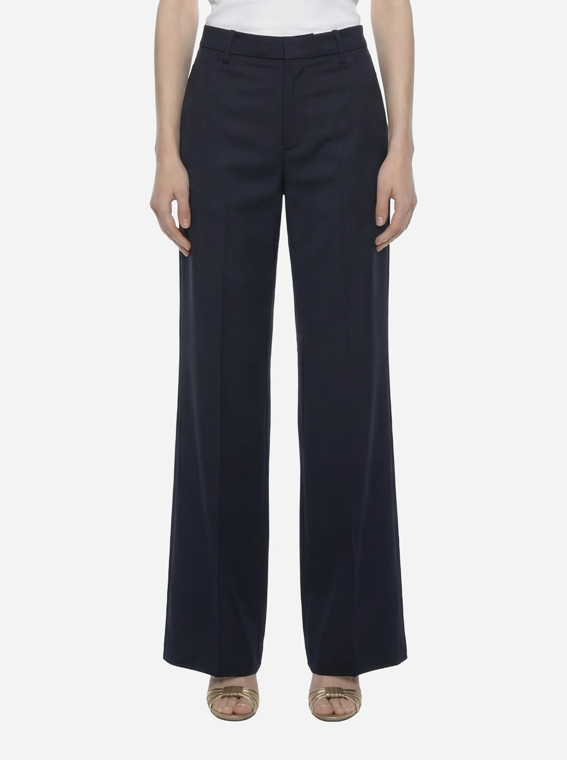 Pantalone Janice in lana stretch blu