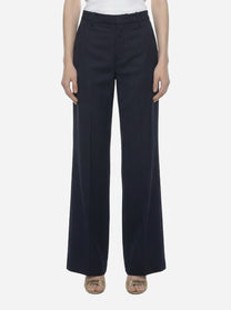 Pantalone Janice in lana stretch blu