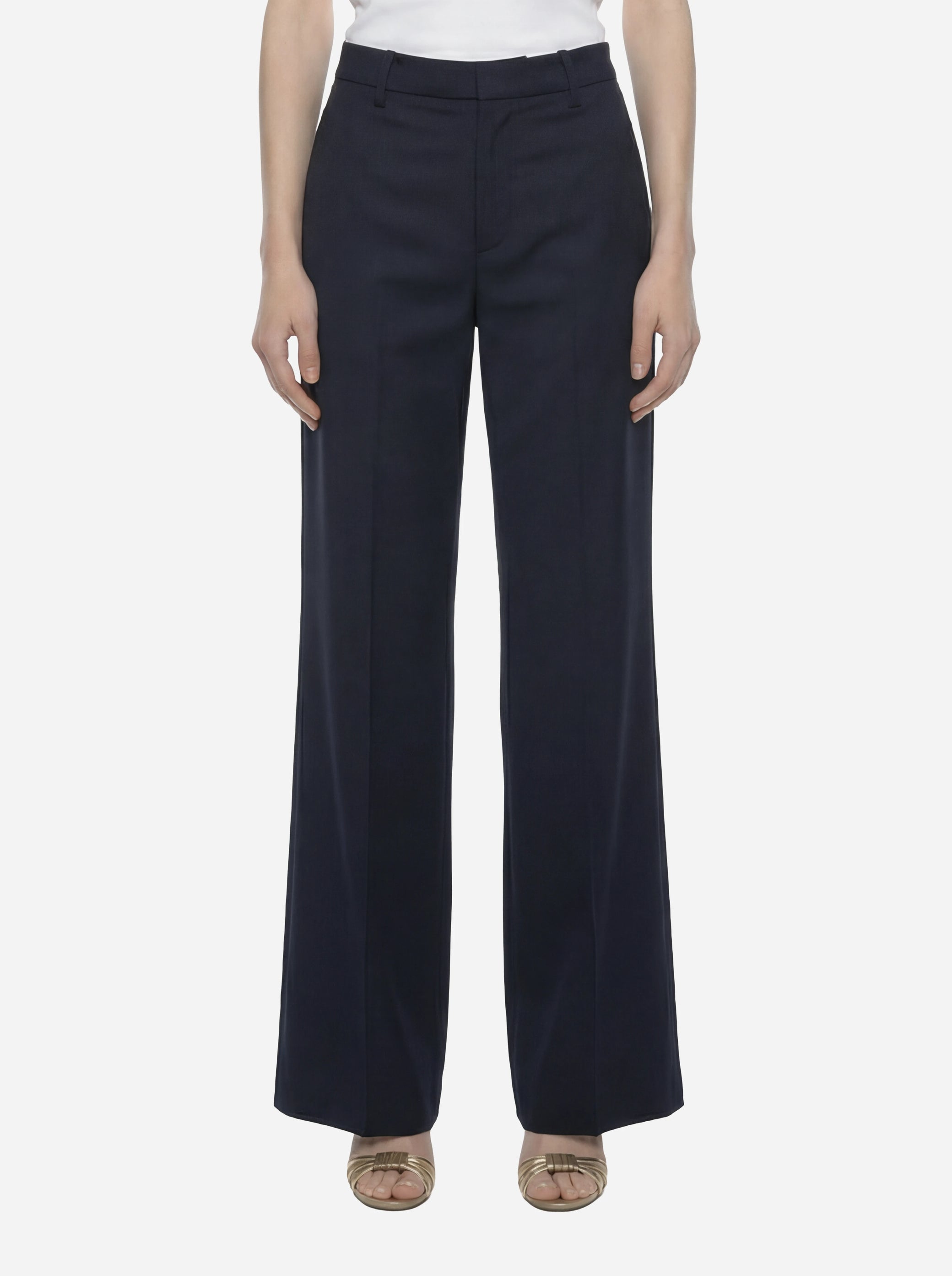 Pantalone Janice in lana stretch blu